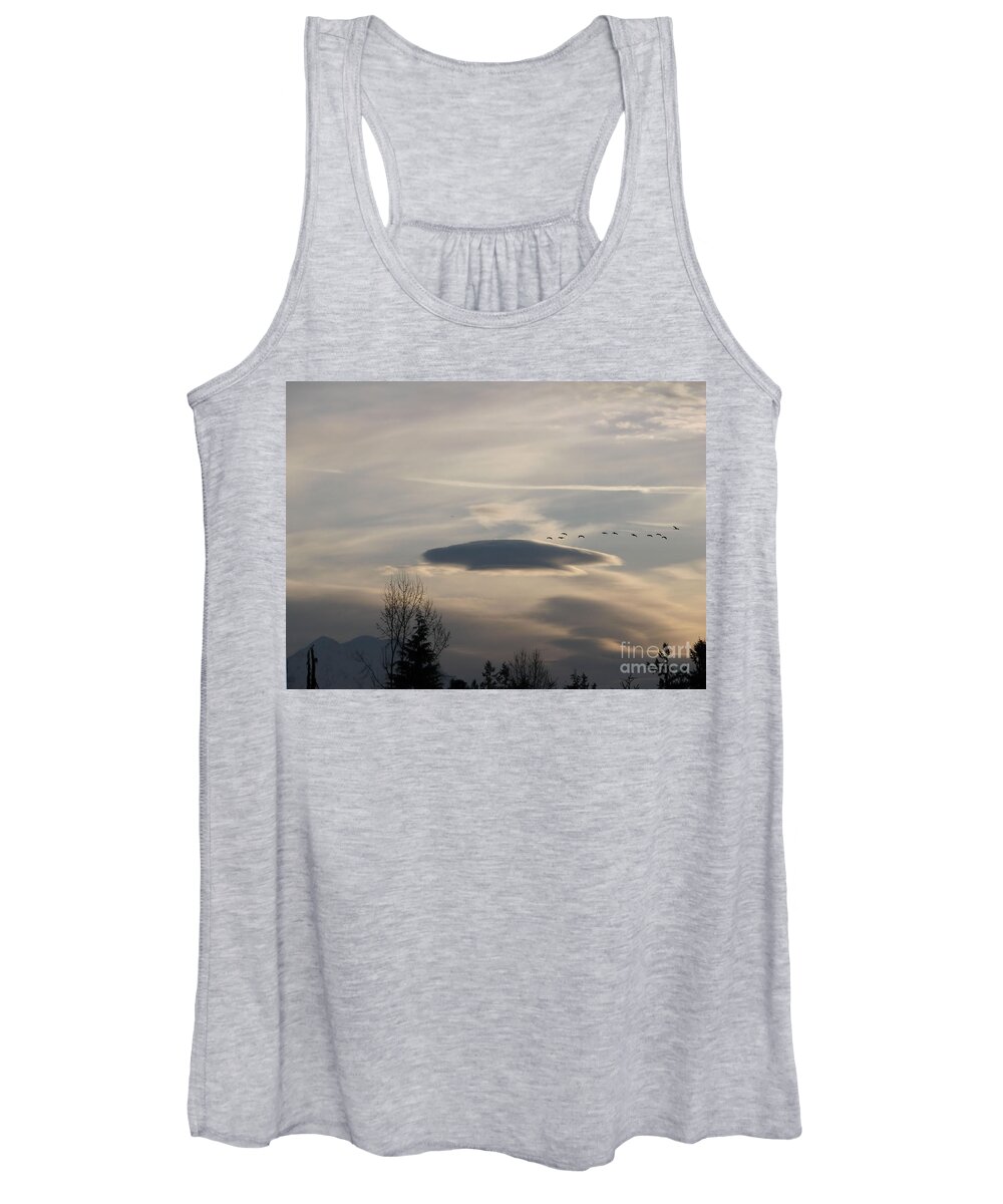 Landscape Women's Tank Top featuring the photograph Visitors by Rory Siegel
