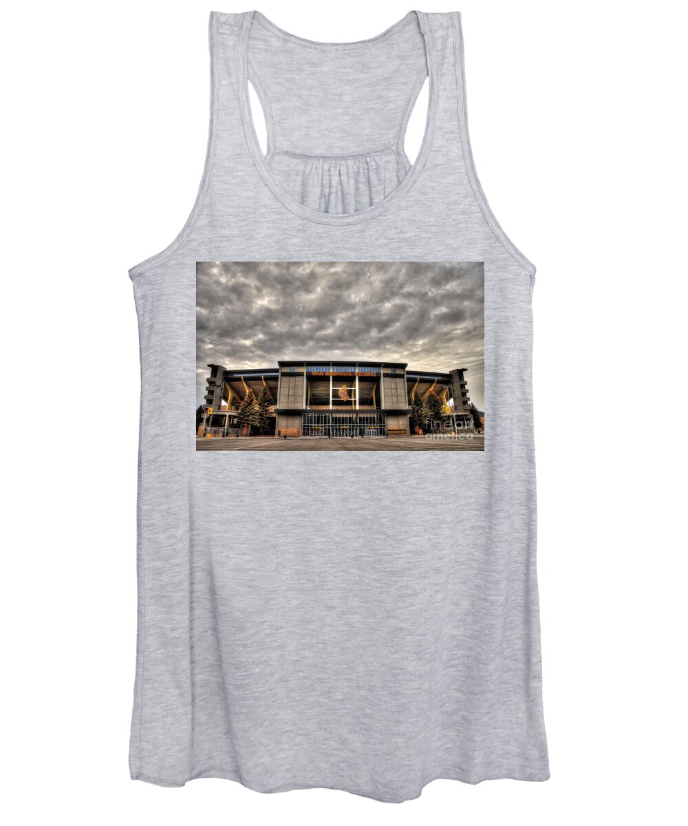Wyoming Women's Tank Top featuring the photograph War Memorial Stadium by Anthony Wilkening