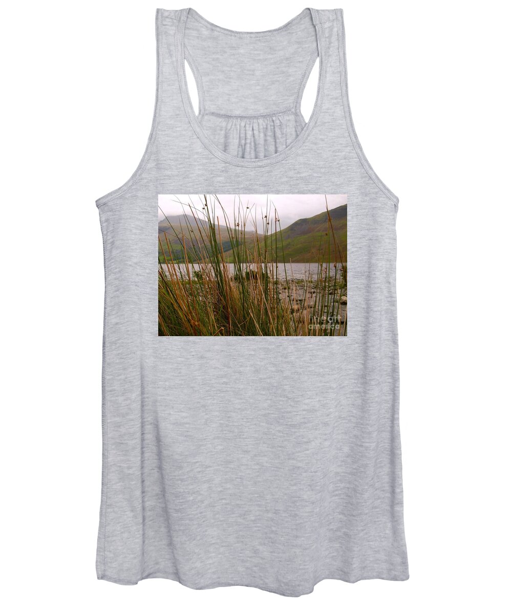 Wastwater Women's Tank Top featuring the photograph Wastwater Through The Reeds by Joan-Violet Stretch