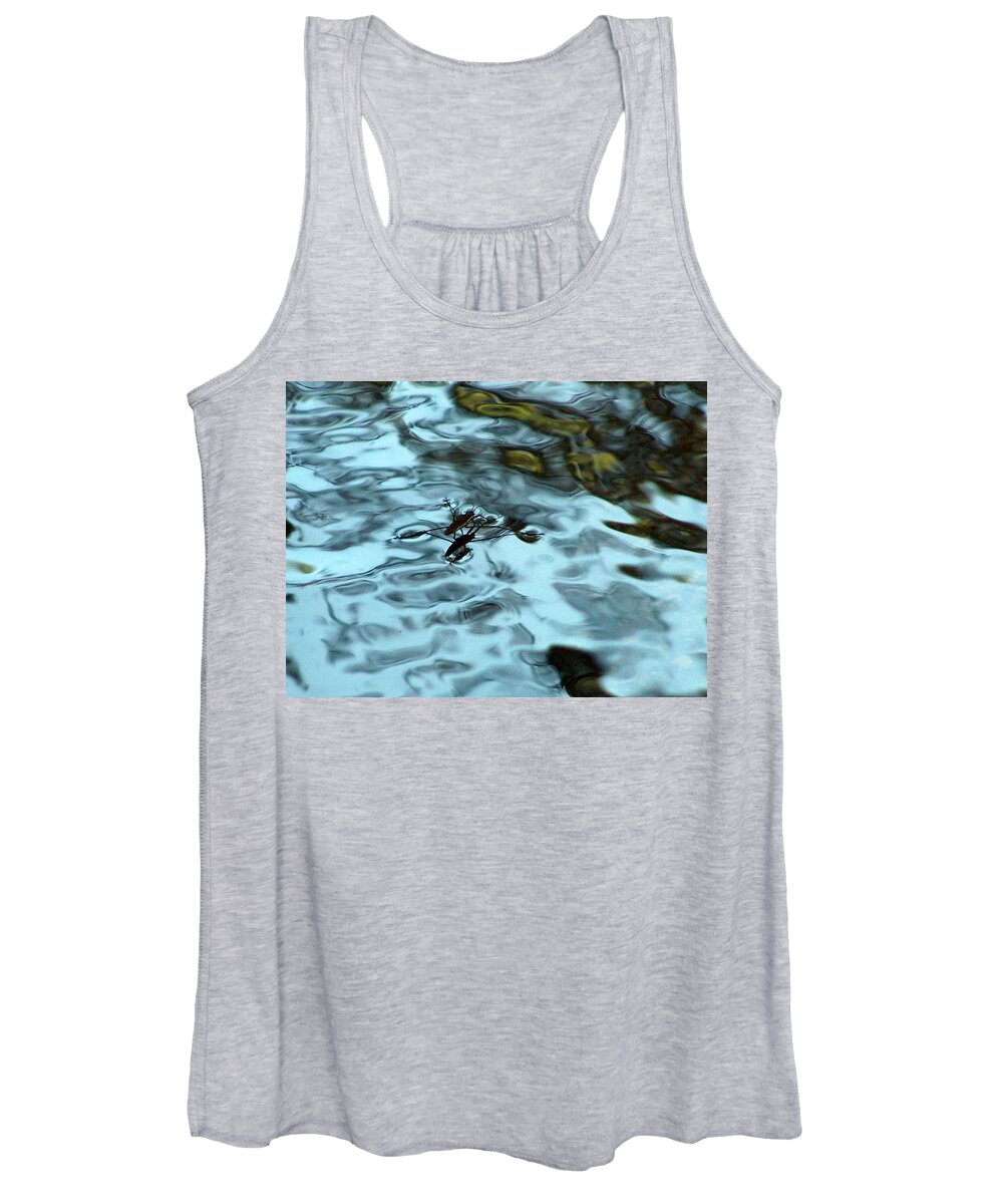 Landscape Women's Tank Top featuring the photograph Water Spider by Wayne Enslow
