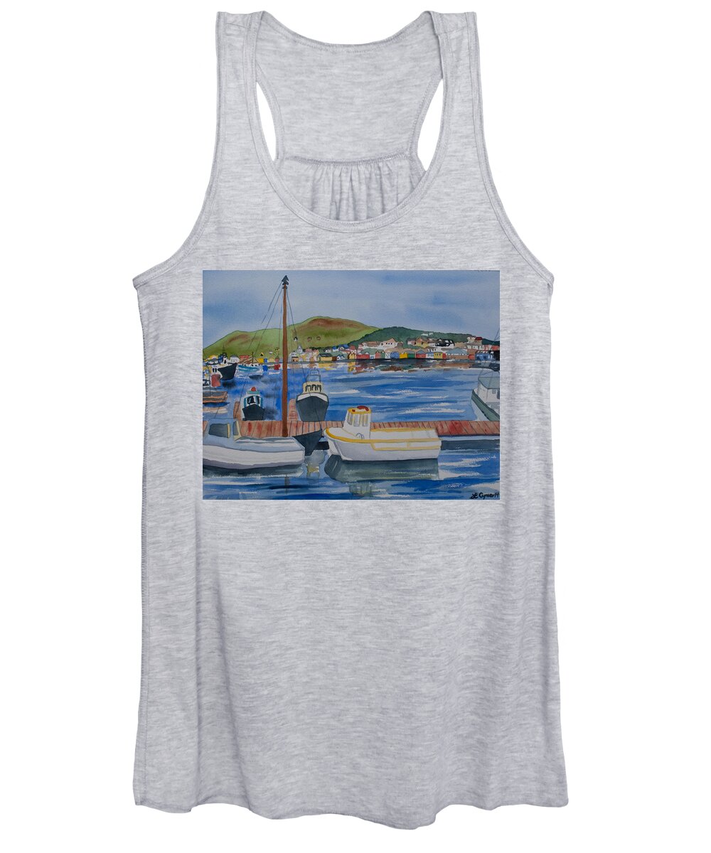 Ireland Women's Tank Top featuring the painting Watercolor - Dingle Ireland by Cascade Colors