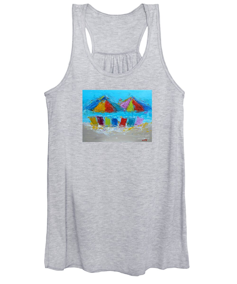 Beach Women's Tank Top featuring the painting Weekend Plans by Dan Campbell