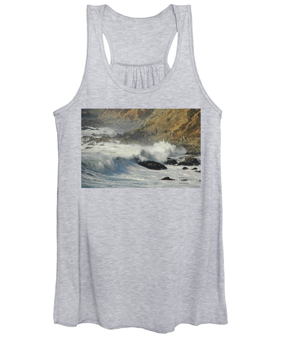 Ocean Women's Tank Top featuring the photograph White Water by Donna Blackhall