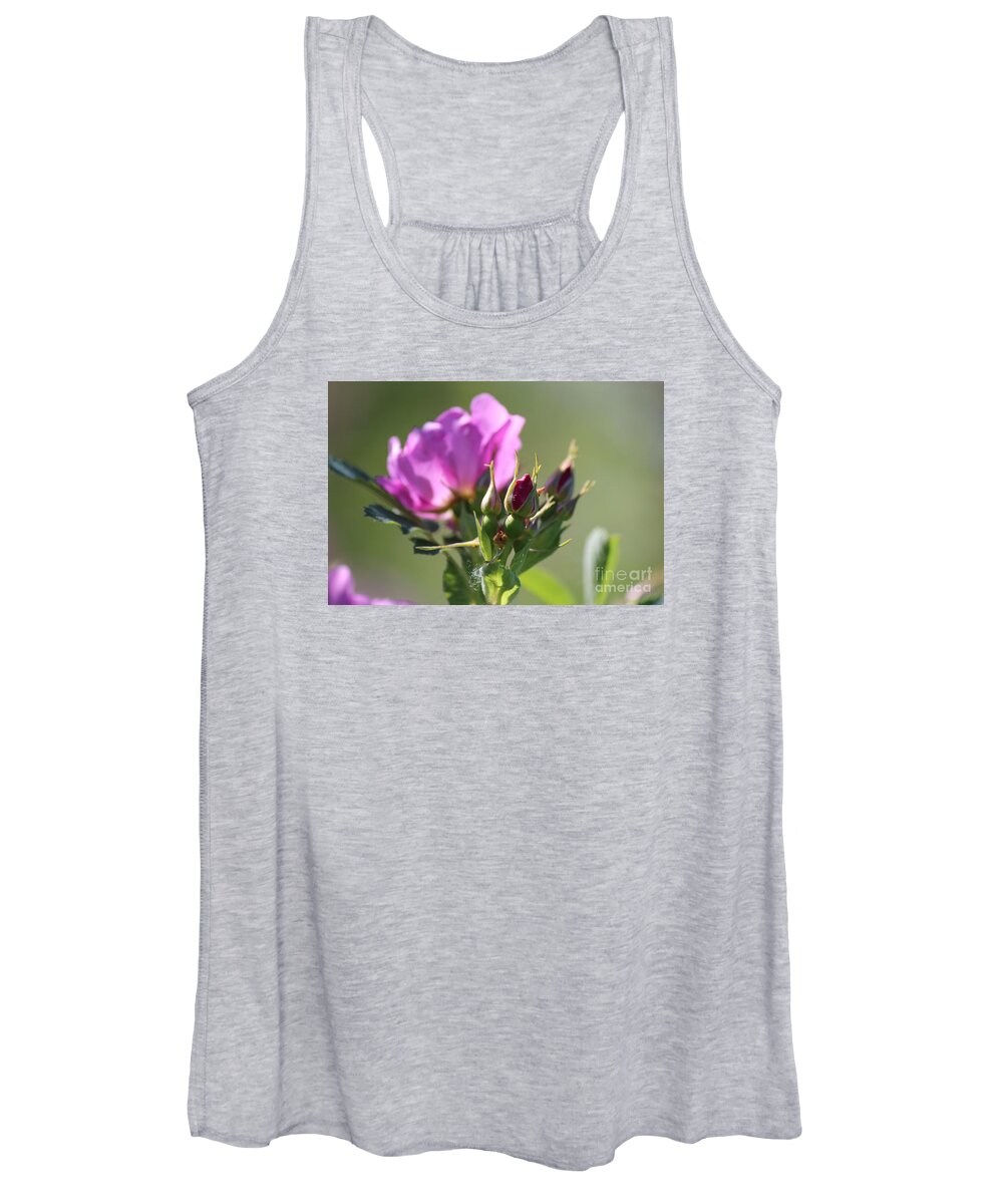 Wild Rose Women's Tank Top featuring the photograph Wild Rose by Ann E Robson