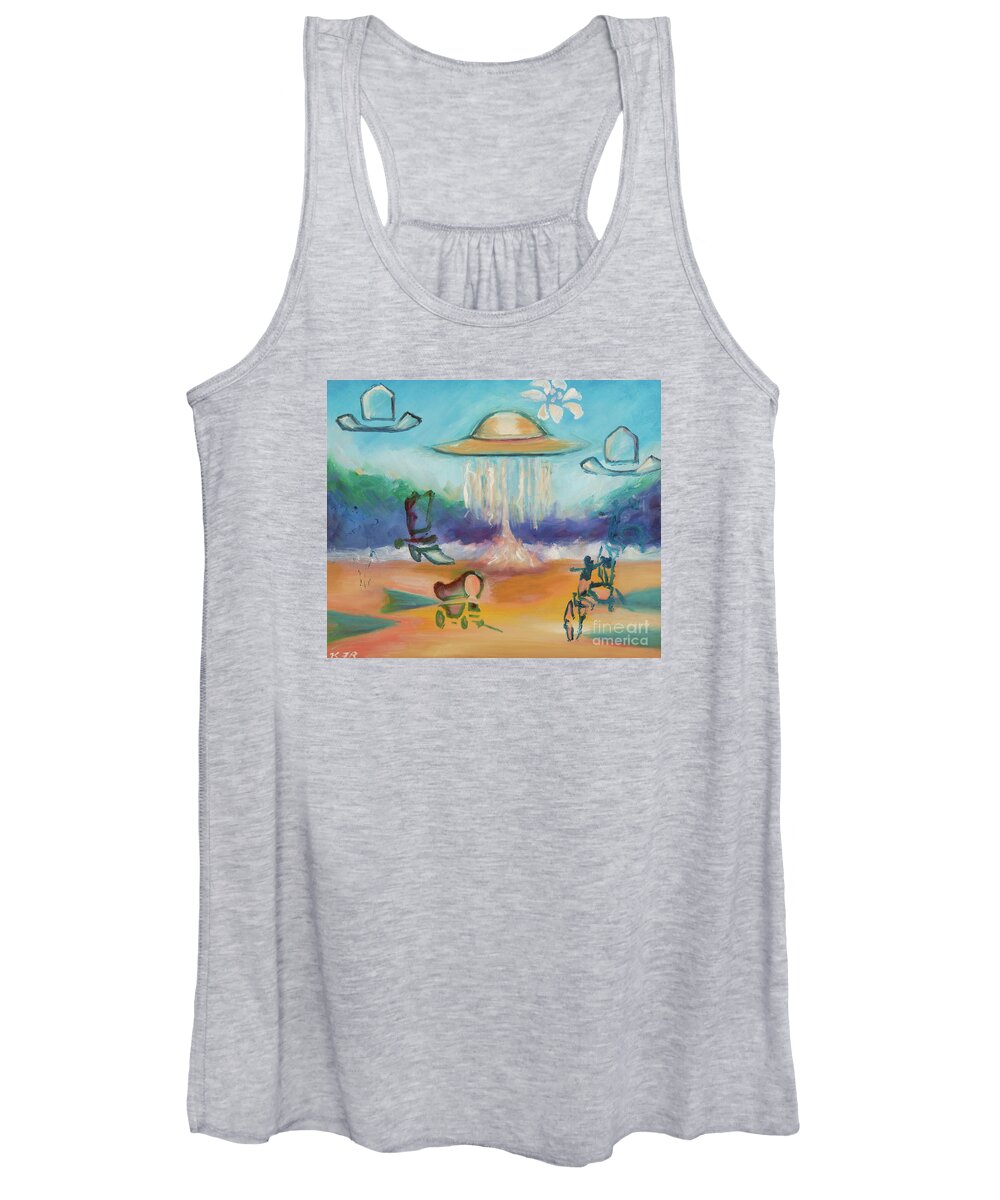 Wild Wild West Women's Tank Top featuring the painting Wild Wild West by Karen E. Francis by Karen Francis