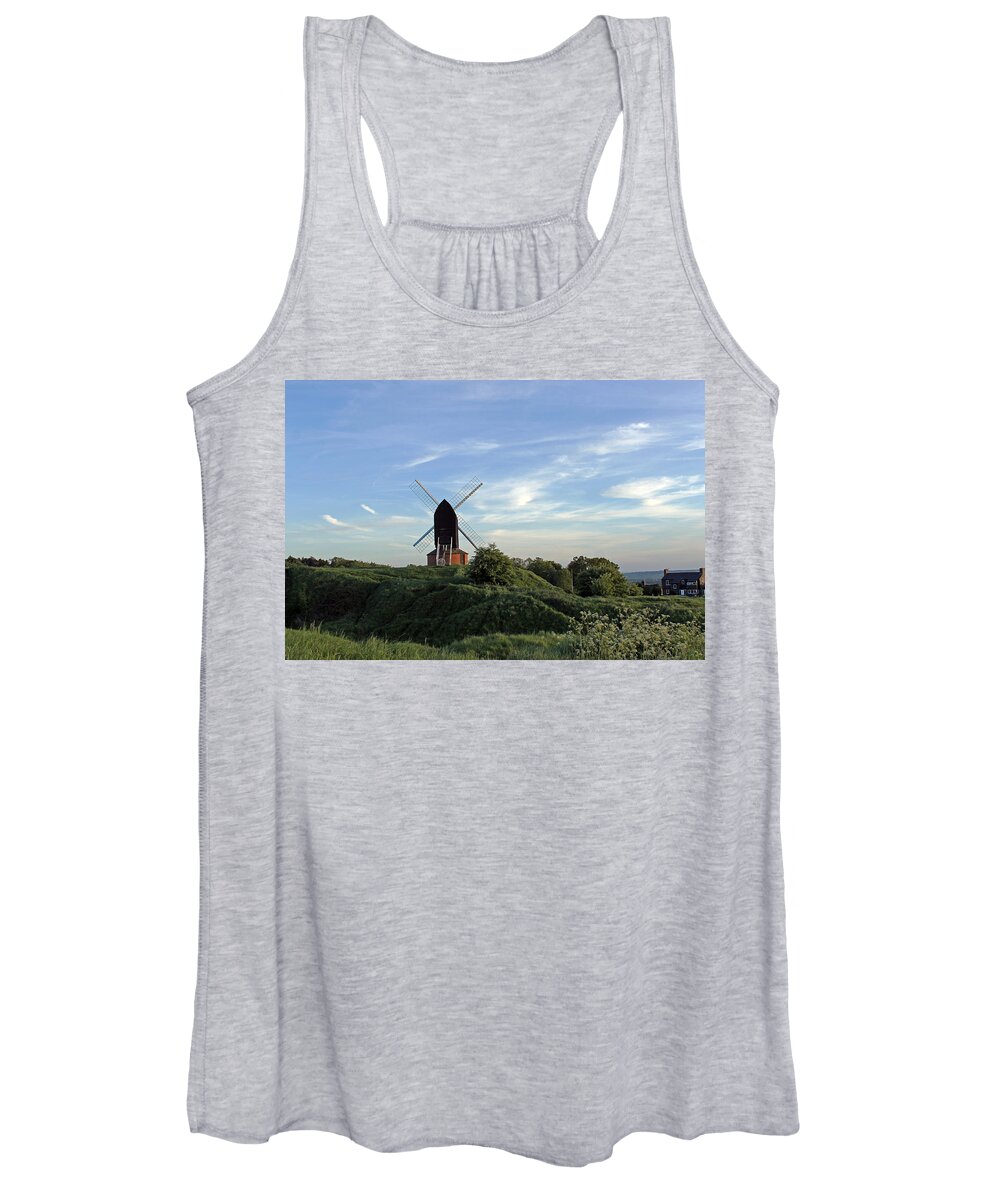 Brill Windmill Women's Tank Top featuring the photograph Windmill on Brill Common by Tony Murtagh