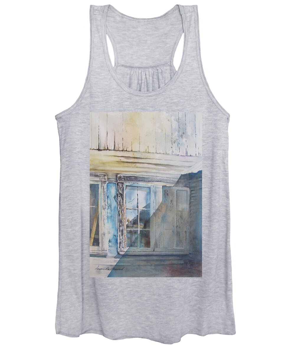 Windows Women's Tank Top featuring the painting Windows by Amanda Amend