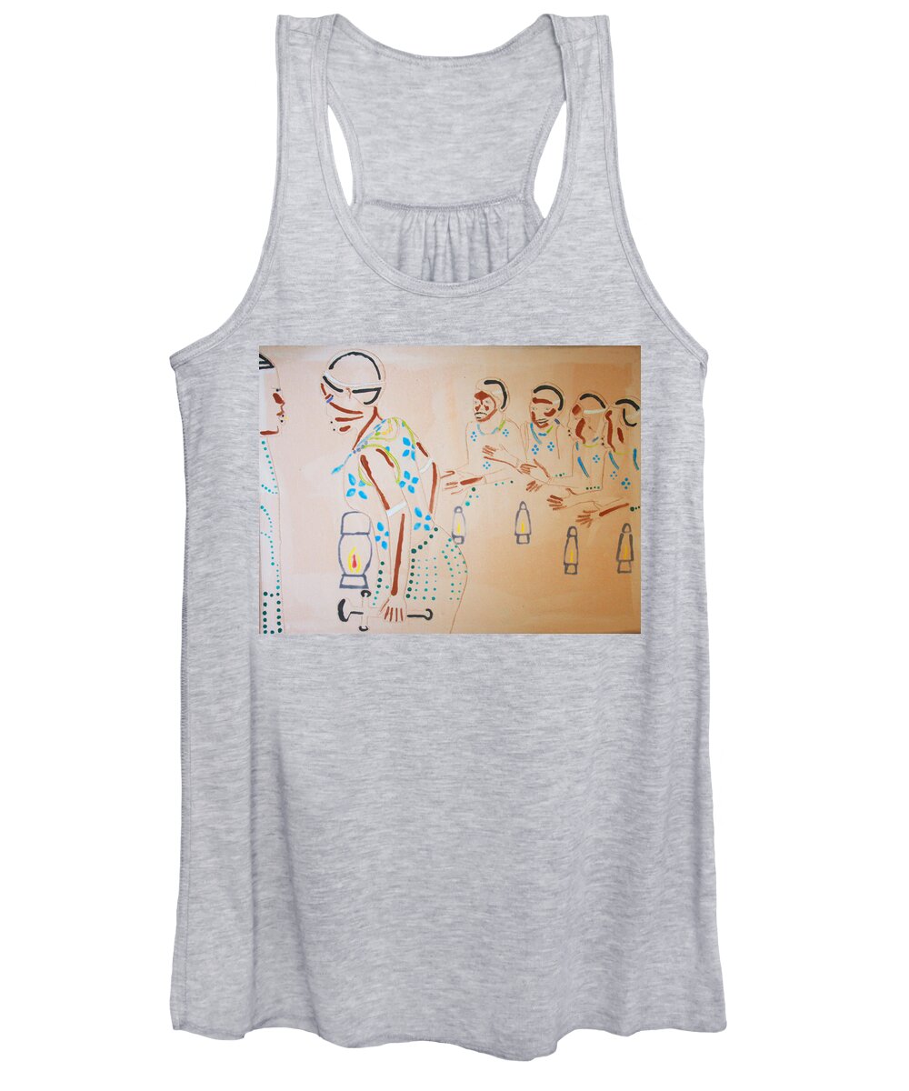 Jesus Women's Tank Top featuring the painting Wise Virgins by Gloria Ssali