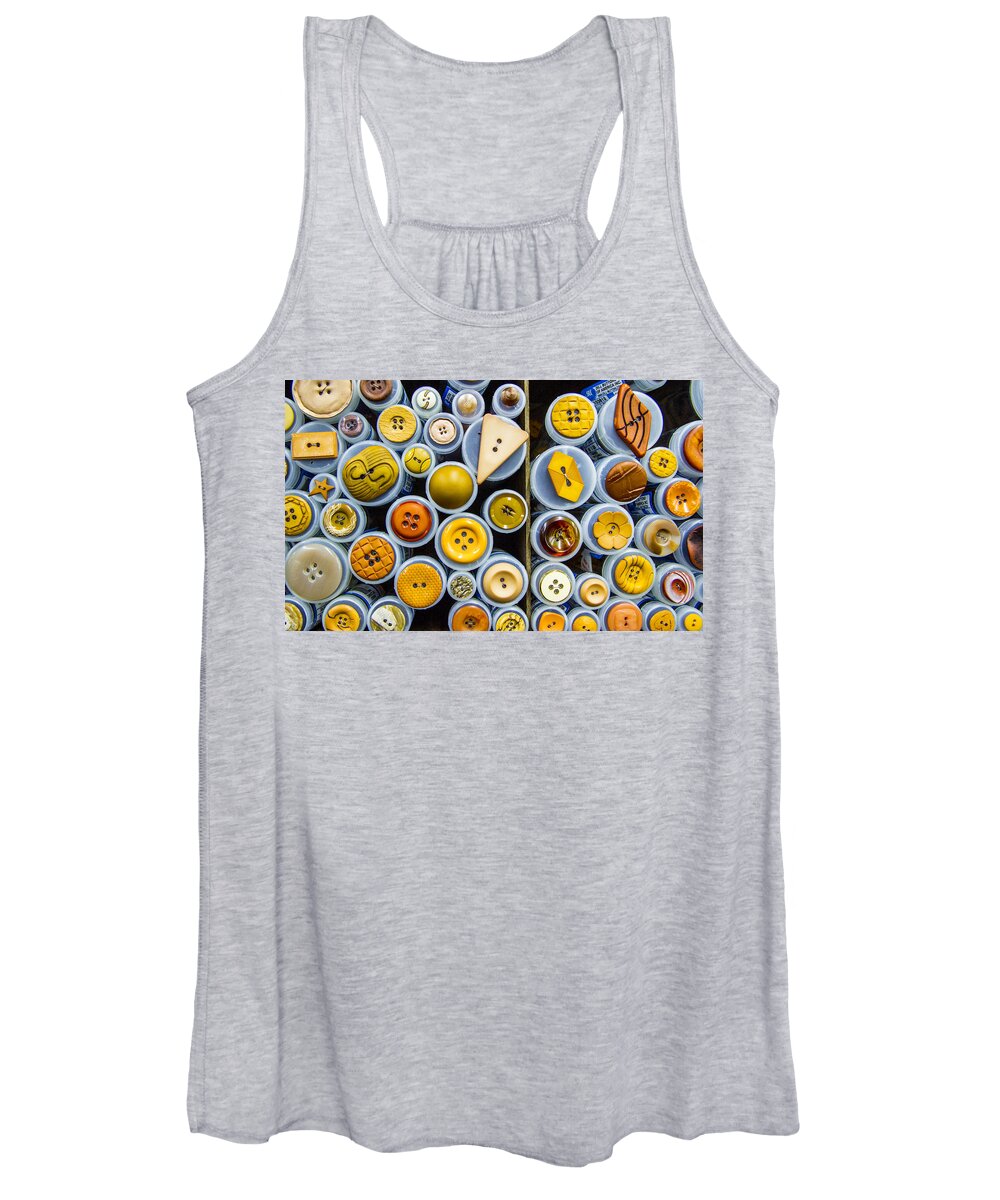 Button Women's Tank Top featuring the photograph Yellow palate by Jean Noren