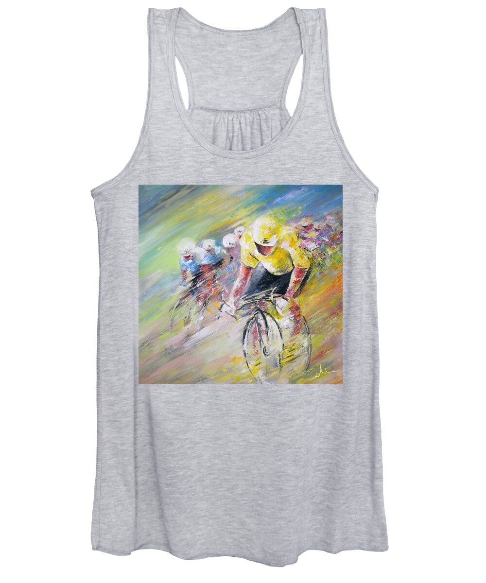 Sports Women's Tank Top featuring the painting Yellow Triumph by Miki De Goodaboom