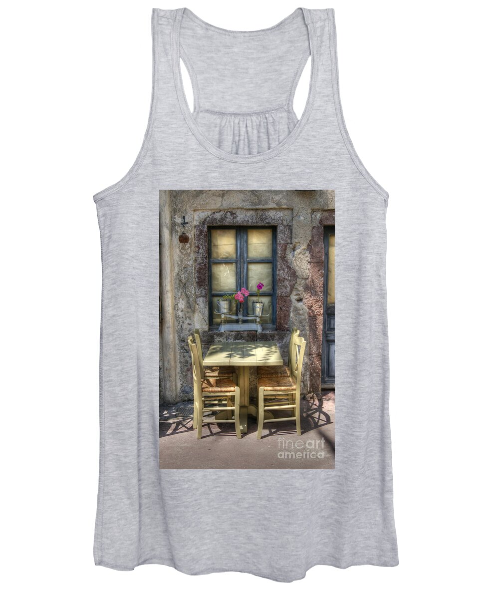 Restaurant Women's Tank Top featuring the photograph Your Table Awaits by David Birchall