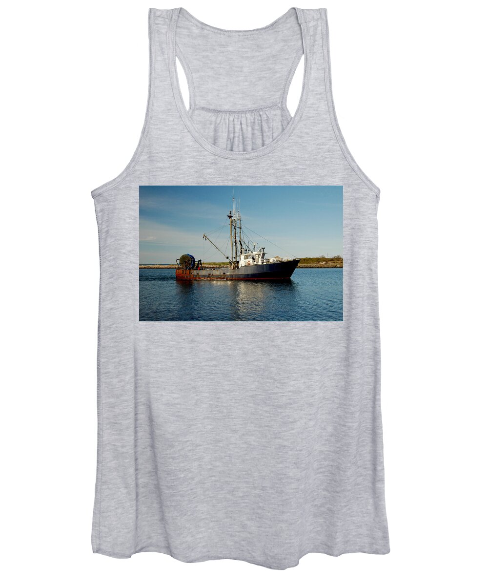 Boat Women's Tank Top featuring the photograph Catch of the Day by Cathy Kovarik