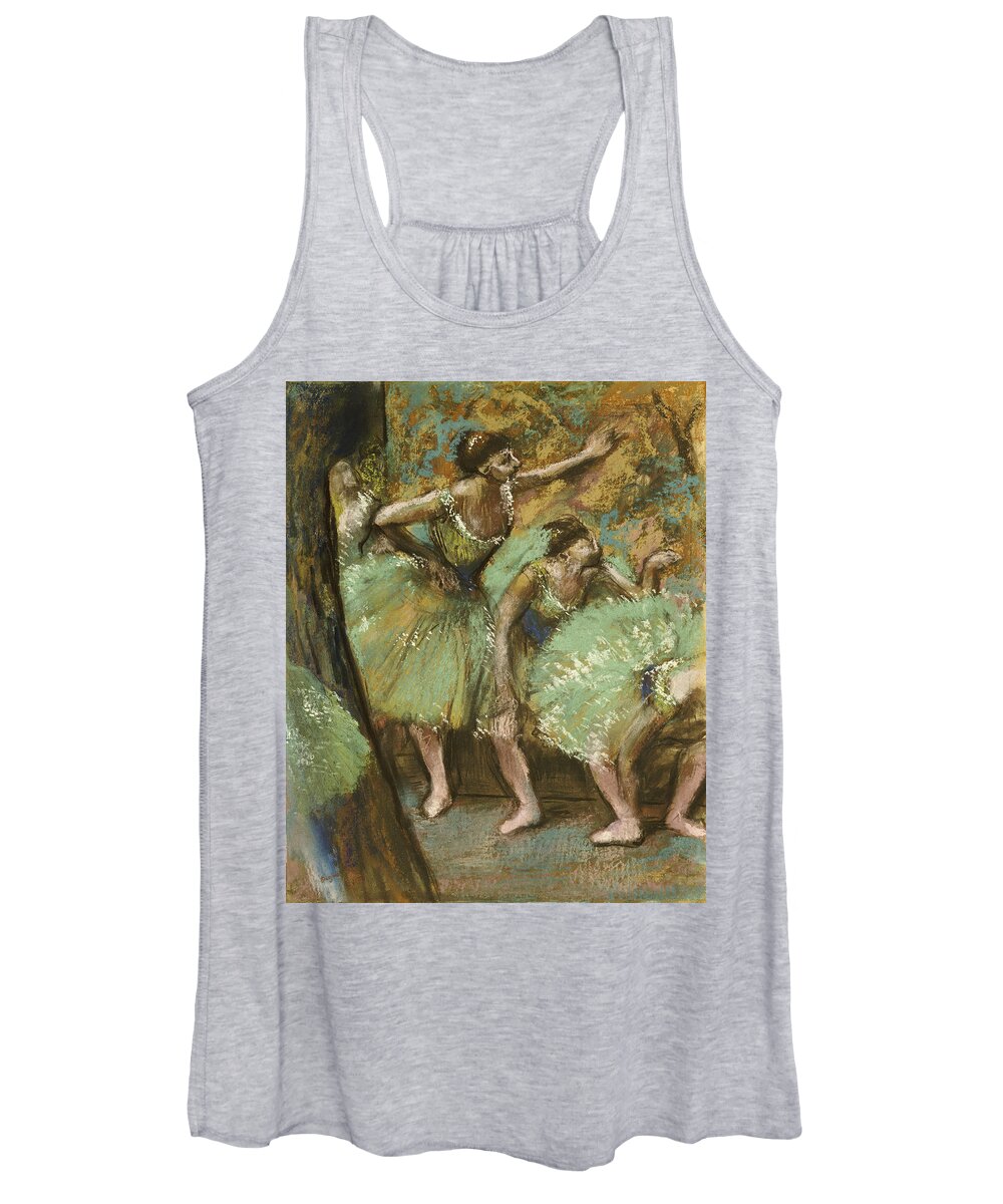 Pastel Women's Tank Top featuring the pastel Dancers by Edgar Degas