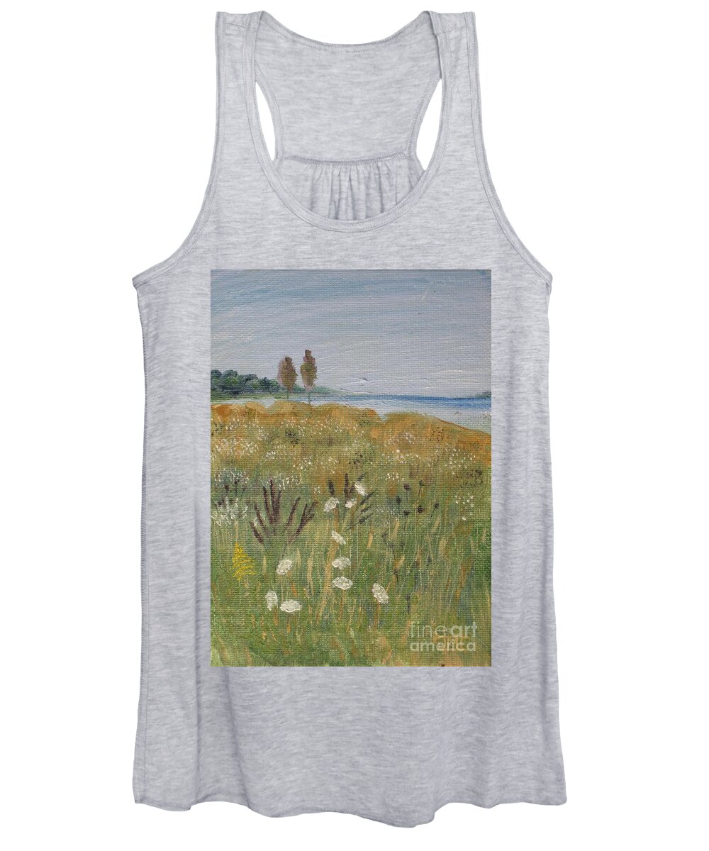 Meadow Women's Tank Top featuring the painting Queen Anne's Lace by Jackie Irwin