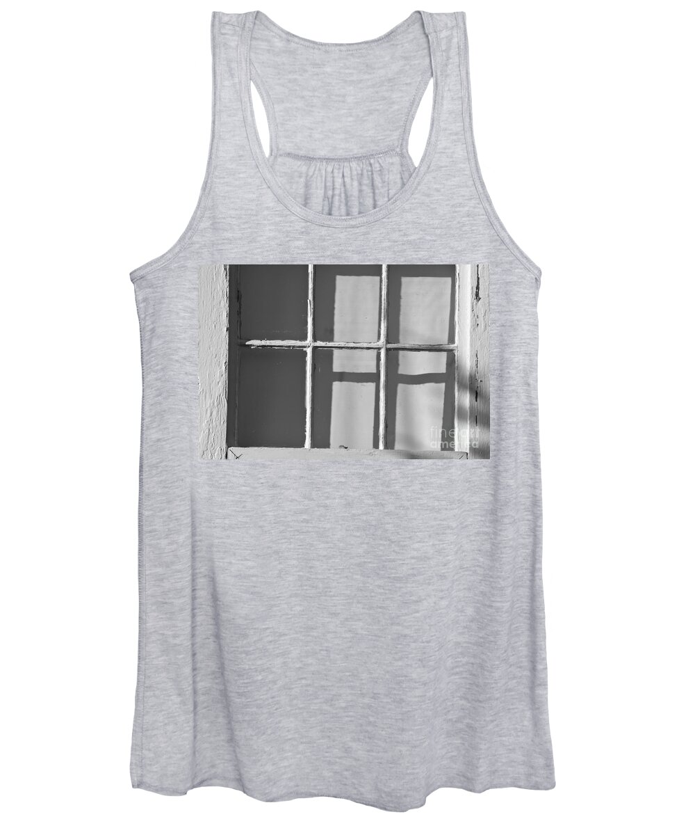 Abstract Women's Tank Top featuring the photograph Abstract Window in Light and Shadow by David Gordon