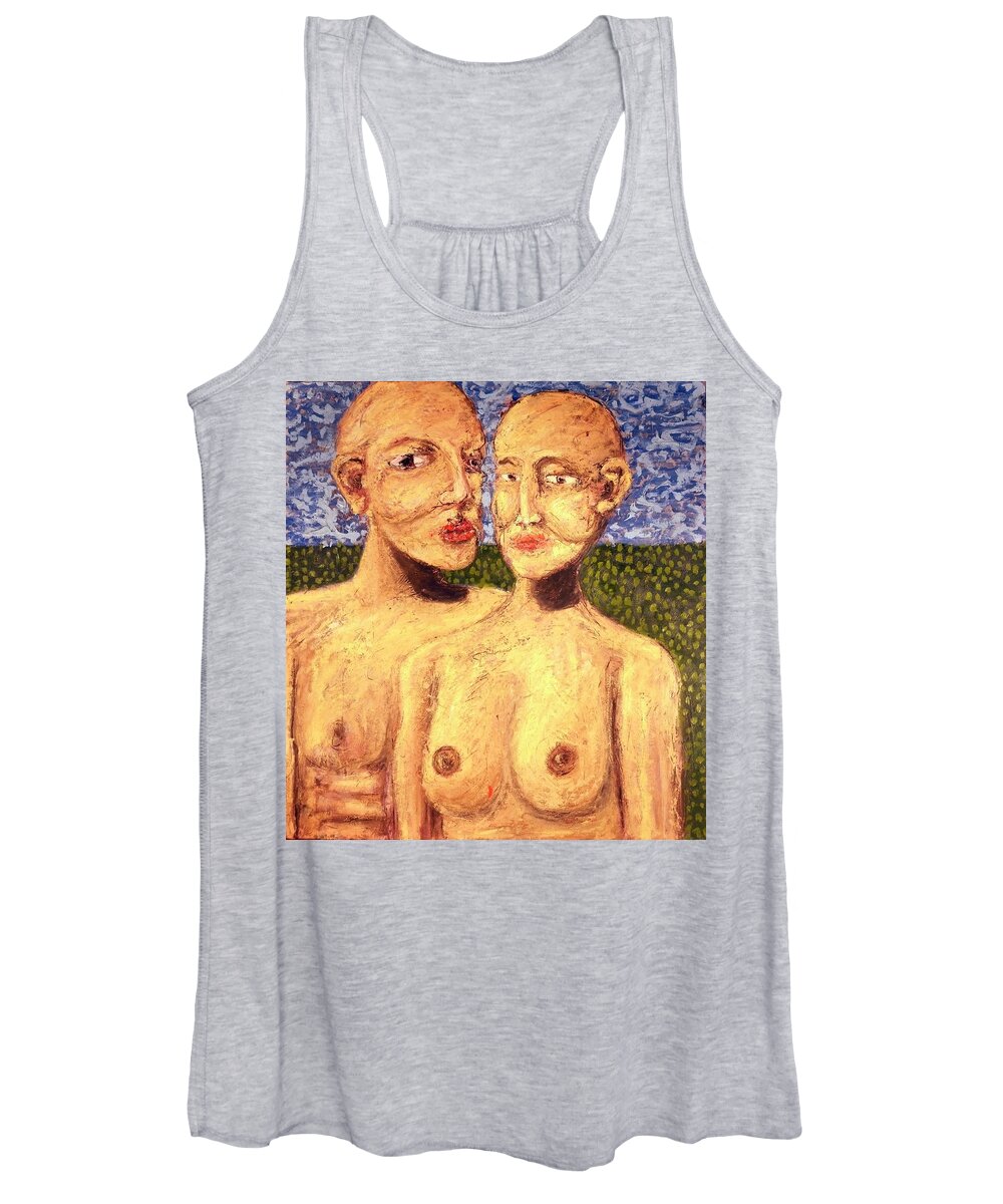 � Women's Tank Top featuring the painting After The Kiss by JC Armbruster