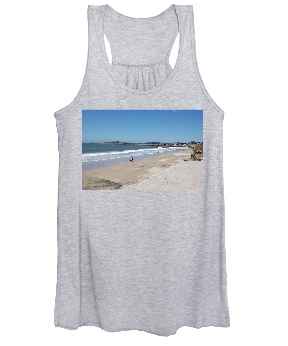 California Women's Tank Top featuring the photograph Beach at El Granada by Carolyn Donnell
