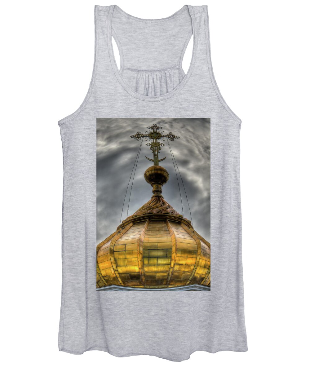 Clouds Women's Tank Top featuring the photograph Dome of the Cathedral by Michael Goyberg