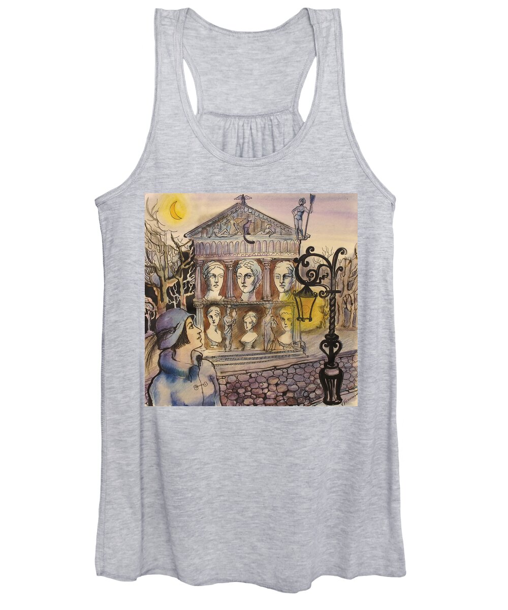 Woman Women's Tank Top featuring the painting Institute of Sculpture by Valentina Plishchina