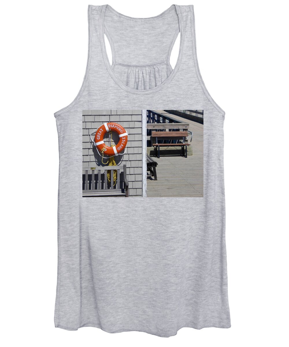 Casco Bay Women's Tank Top featuring the photograph Lifesaver by Al Griffin