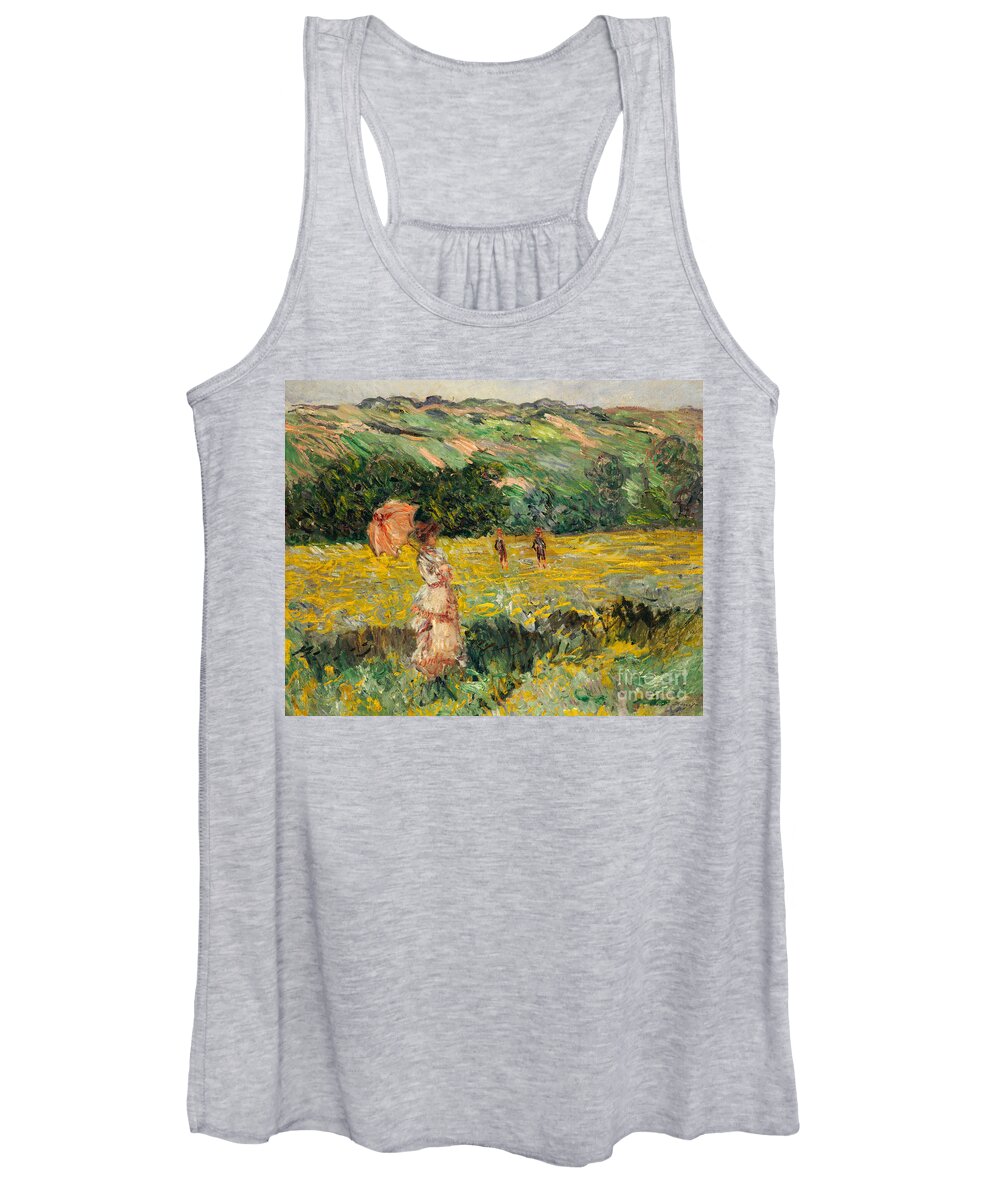 Limetz Meadow Women's Tank Top featuring the painting Limetz Meadow by Claude Monet