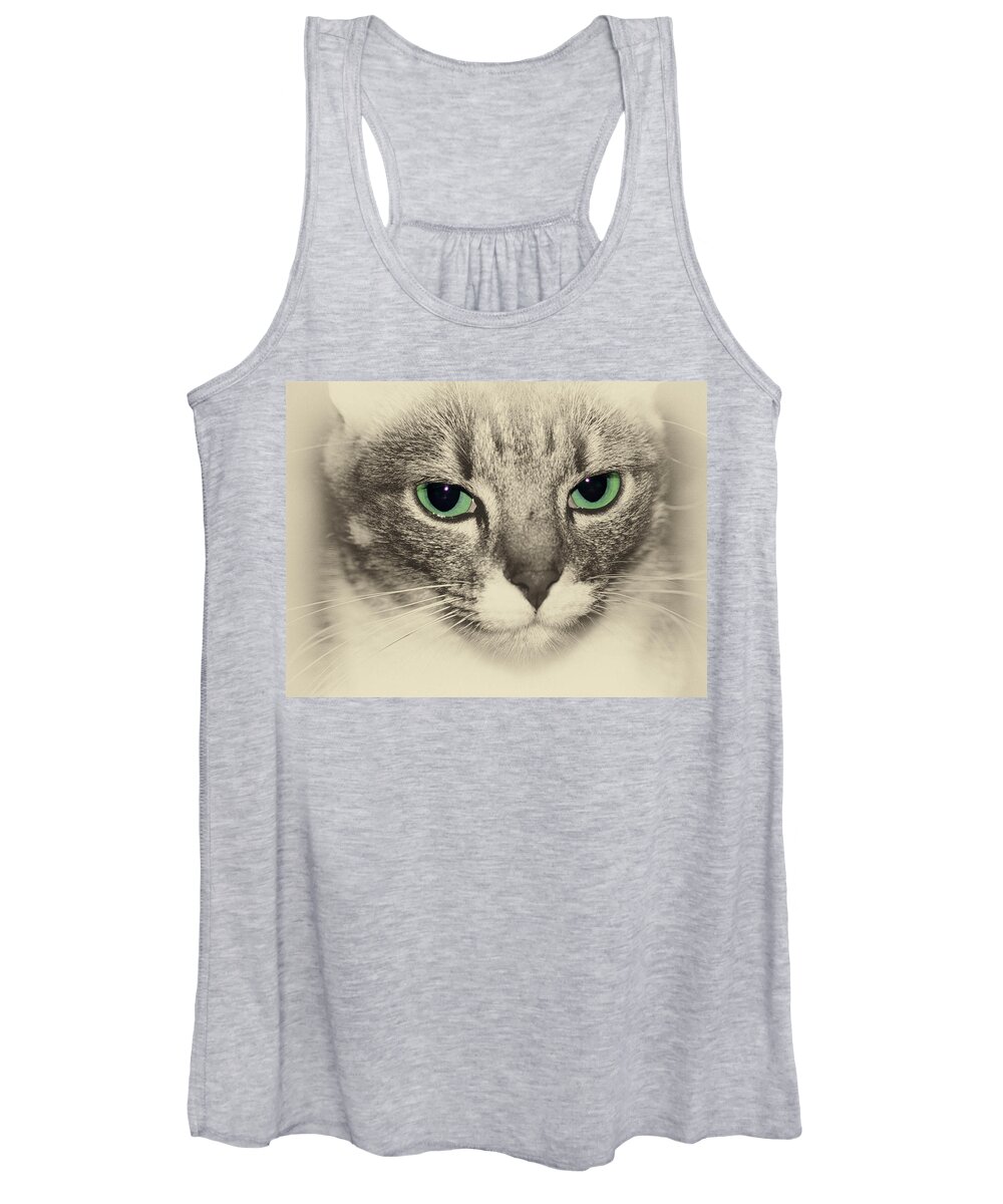 Cats Women's Tank Top featuring the photograph Milo by Andrew Hewett