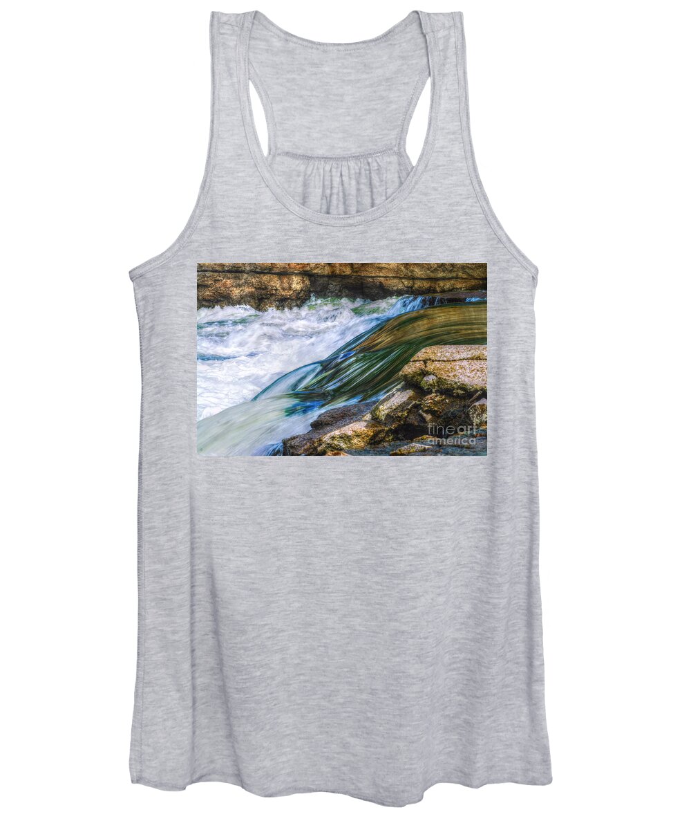 Landscape Women's Tank Top featuring the photograph Natural Spring Waterfall Big River by Peggy Franz