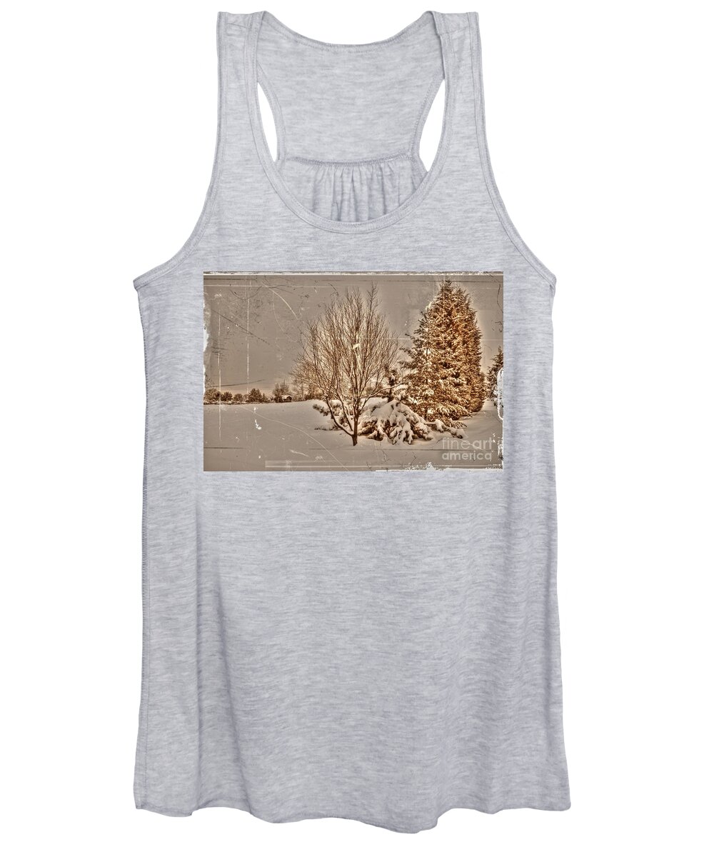 Alone Women's Tank Top featuring the photograph Old Country Christmas by Dan Stone