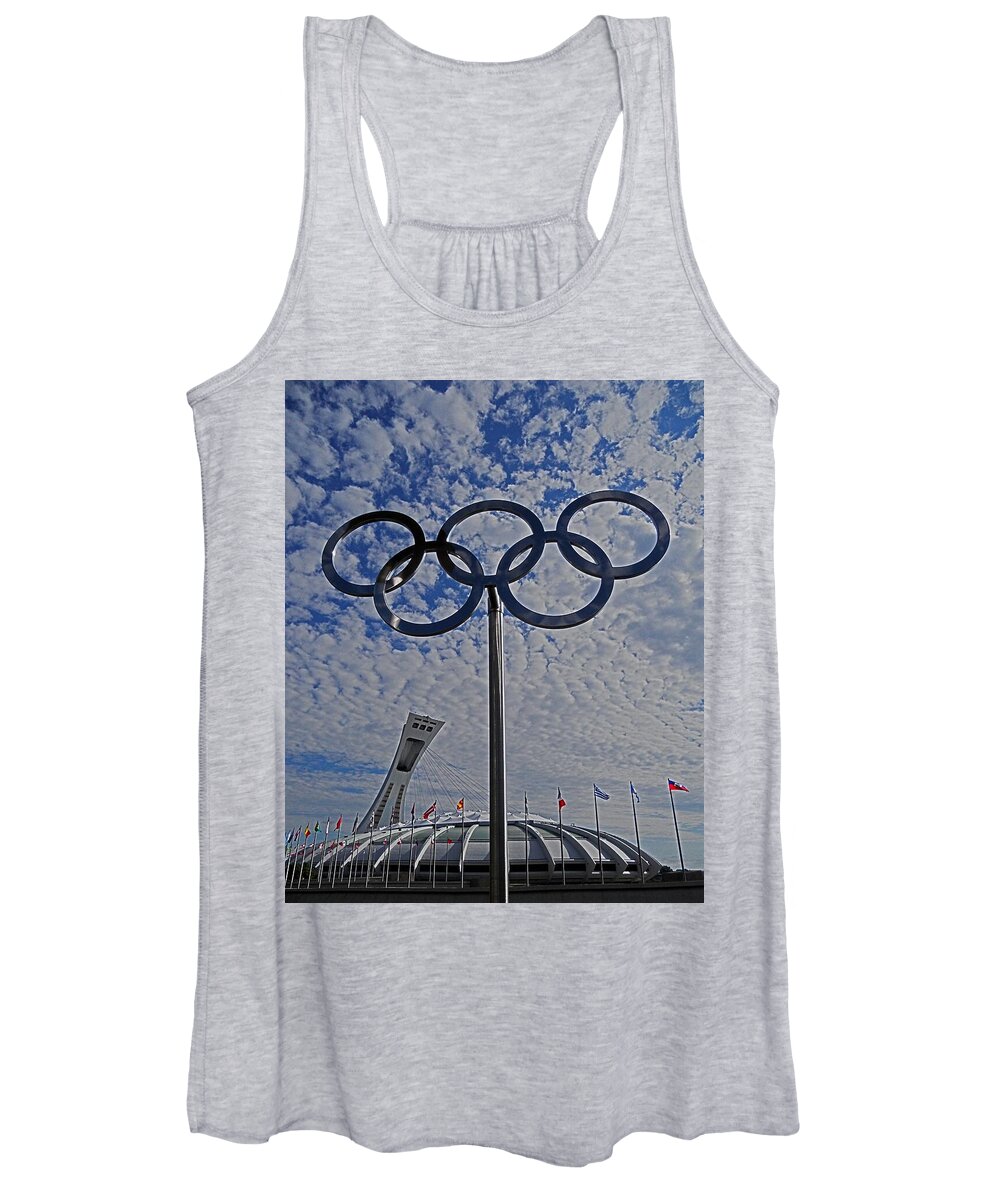 North America Women's Tank Top featuring the photograph Olympic Stadium Montreal by Juergen Weiss