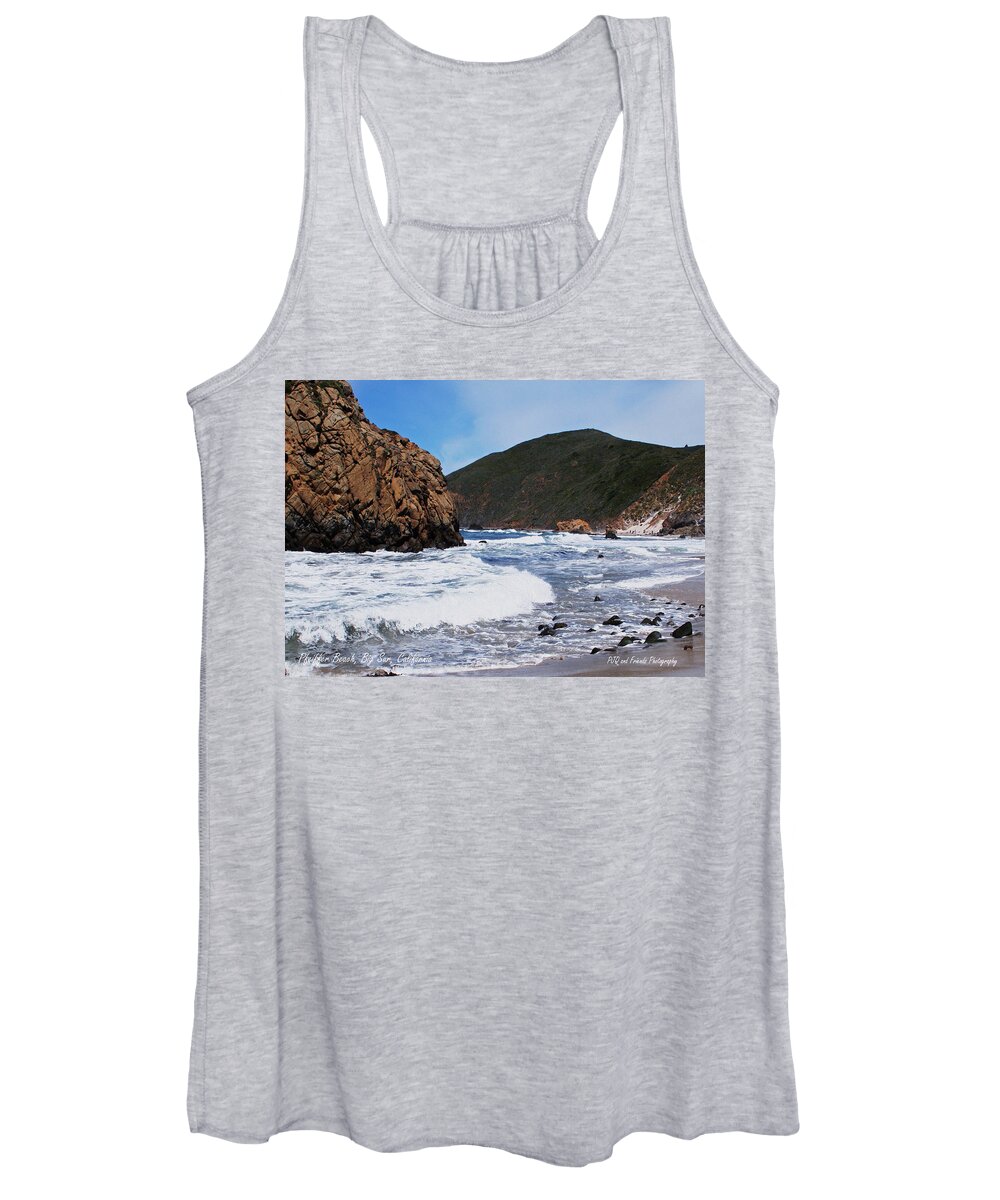  Women's Tank Top featuring the photograph 'Pfeiffer Beach Day' by PJQandFriends Photography