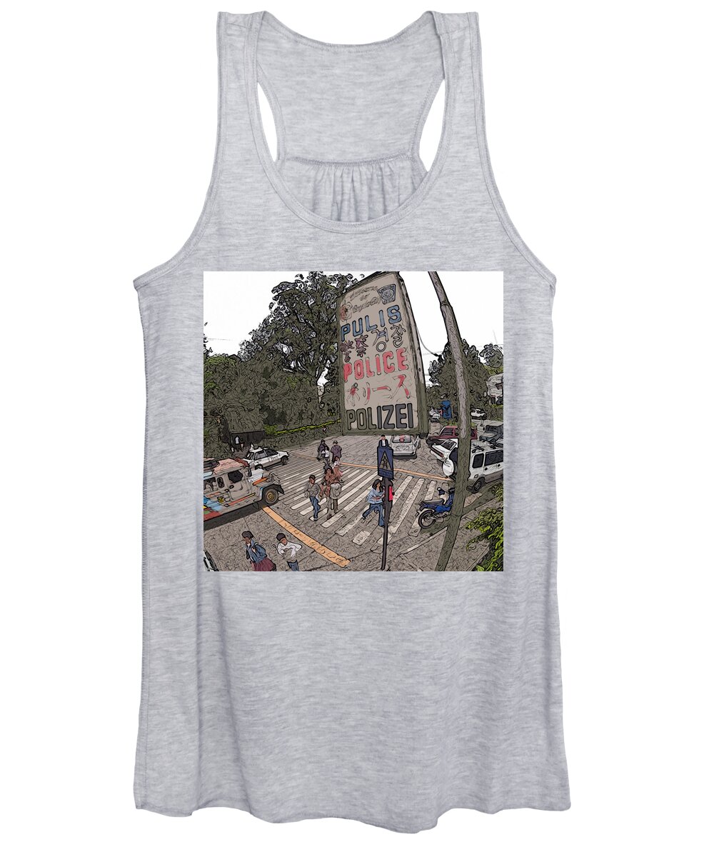 Philippines Women's Tank Top featuring the painting Philippines 3653 Pulis by Rolf Bertram