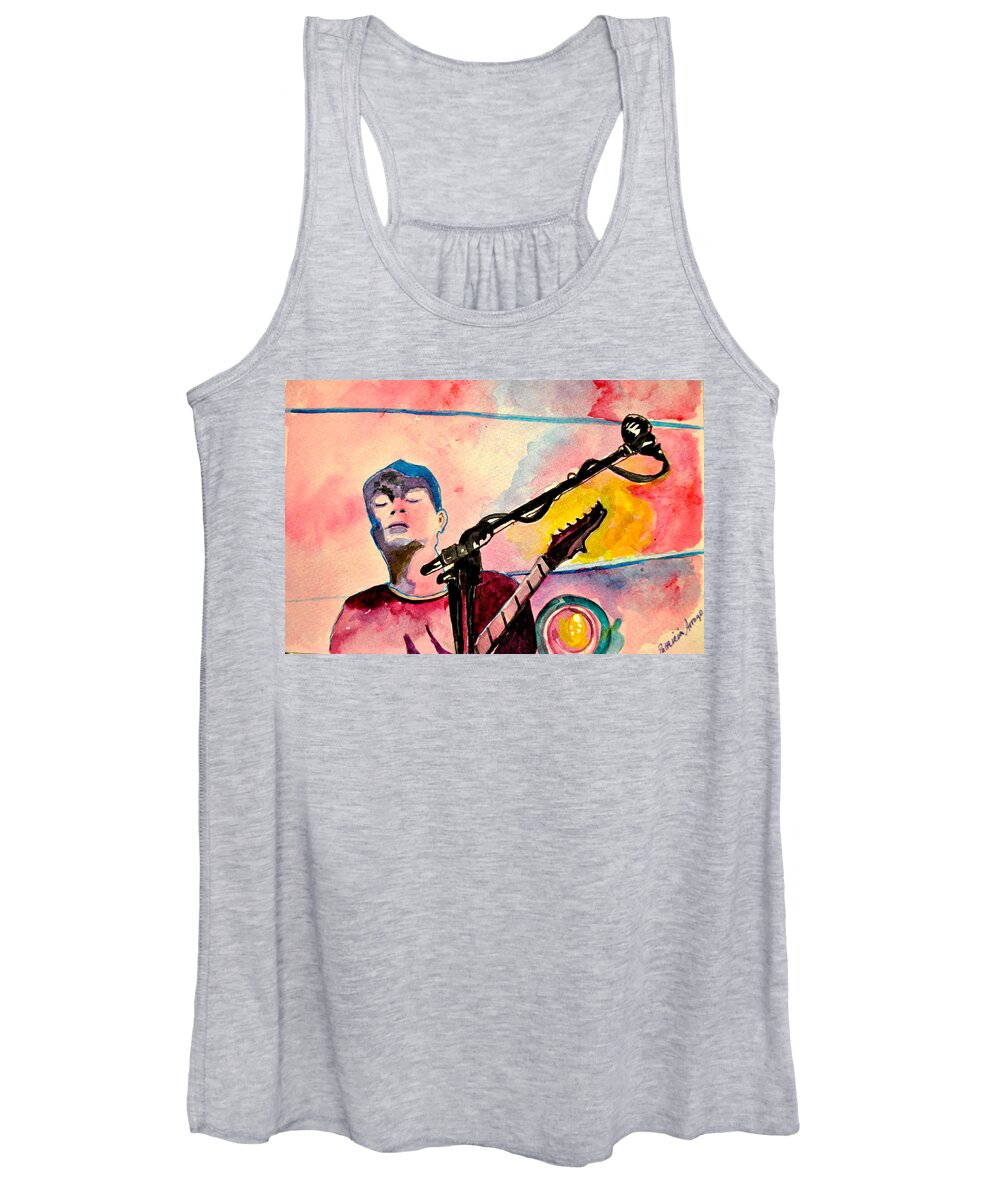 Umphrey's Mcgee Women's Tank Top featuring the drawing Pink yUm by Patricia Arroyo
