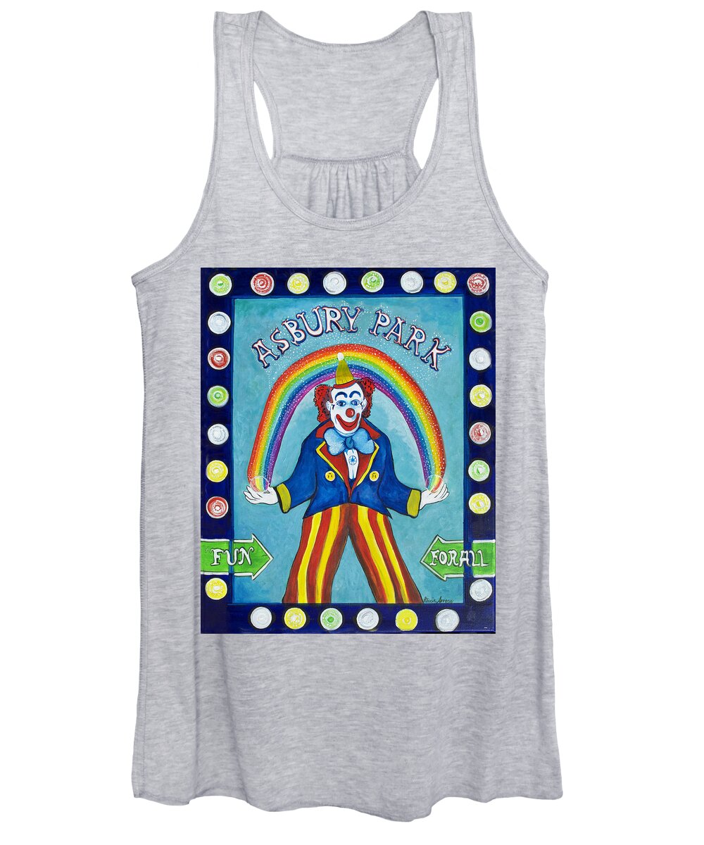 Asbury Park Women's Tank Top featuring the painting Rainbow Billy by Patricia Arroyo