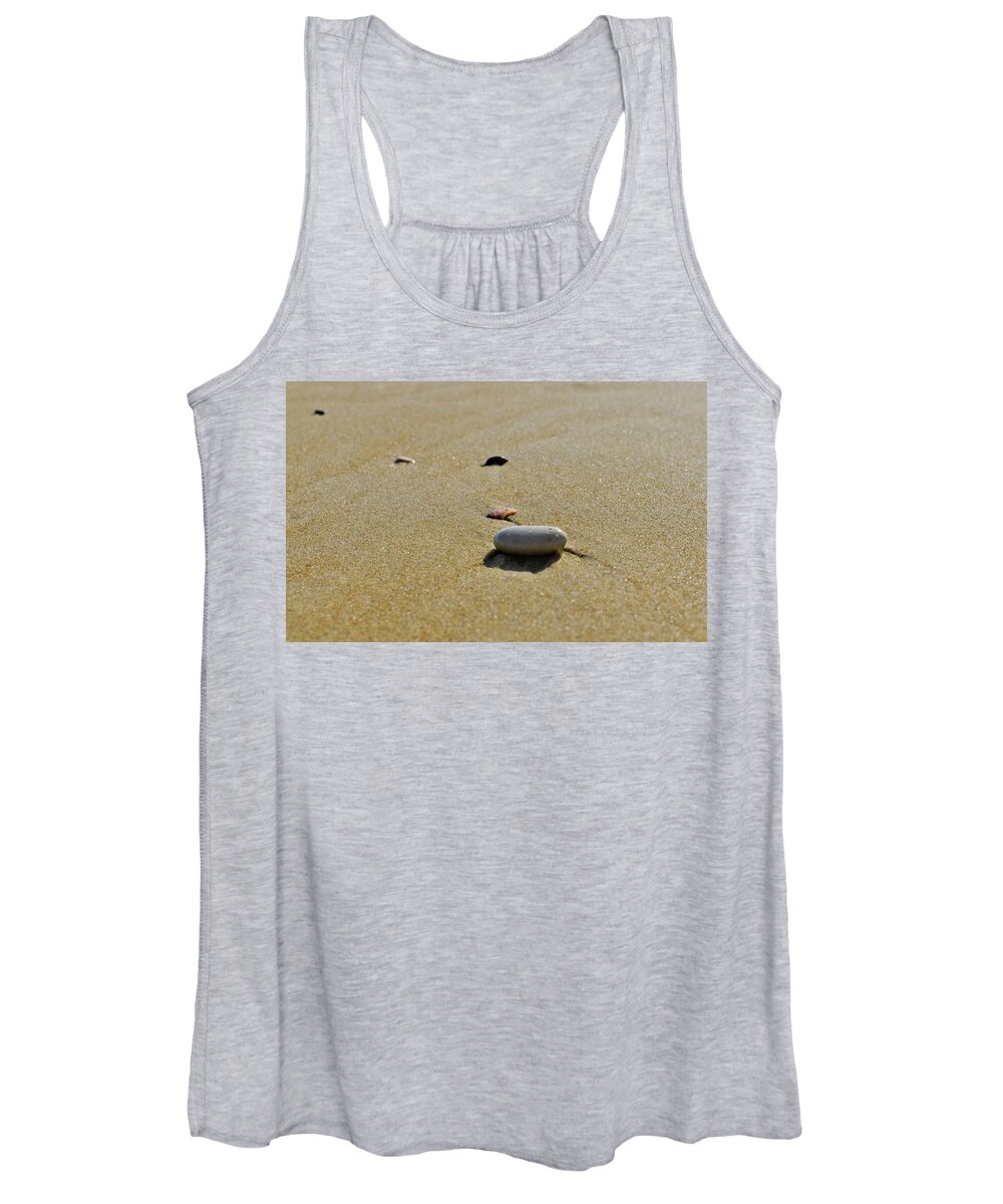 Mediterranean Women's Tank Top featuring the photograph Stones in the sand by Michael Goyberg