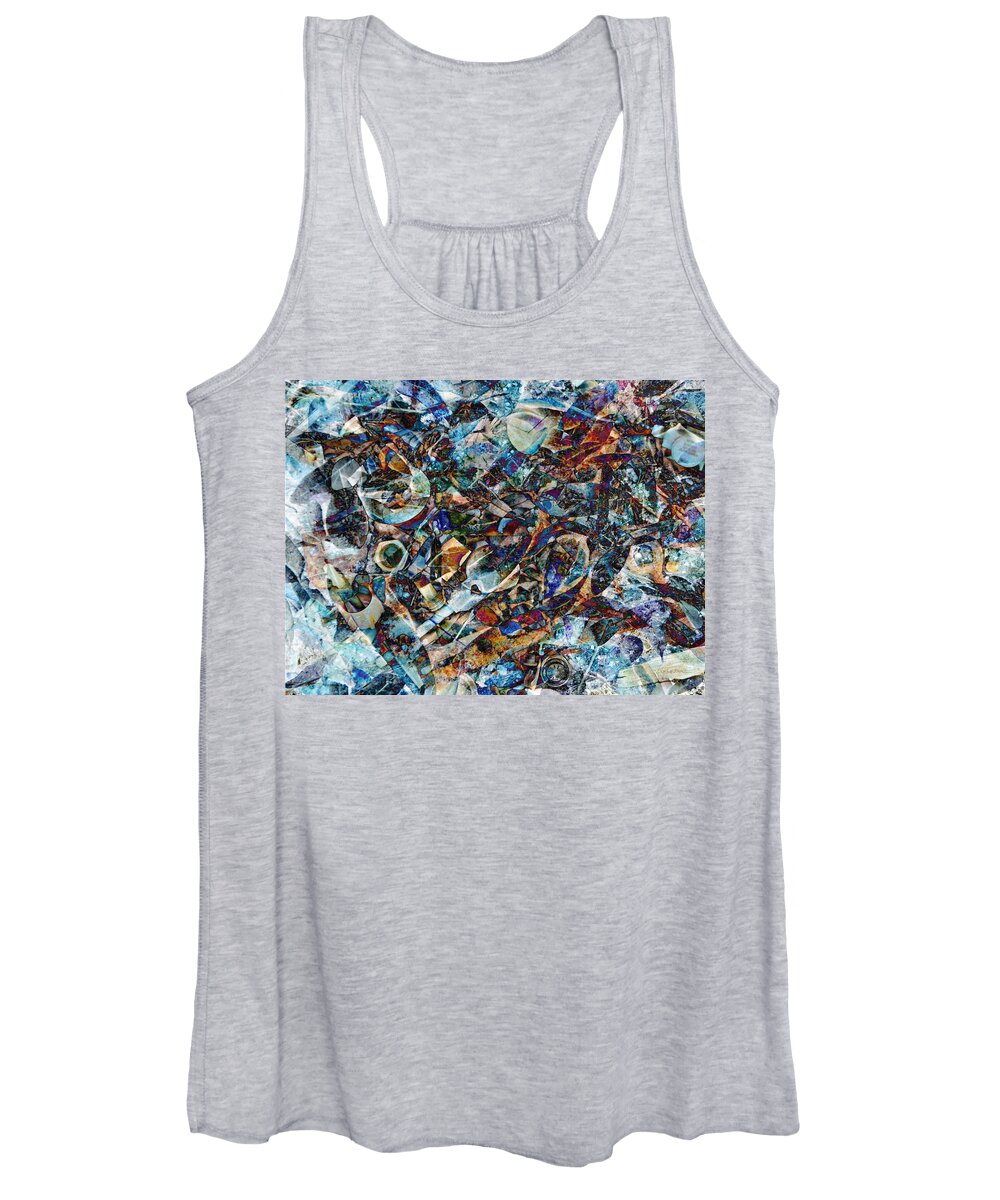 Trash Women's Tank Top featuring the digital art Trash Things at the Bottom of the Lake by Frances Miller