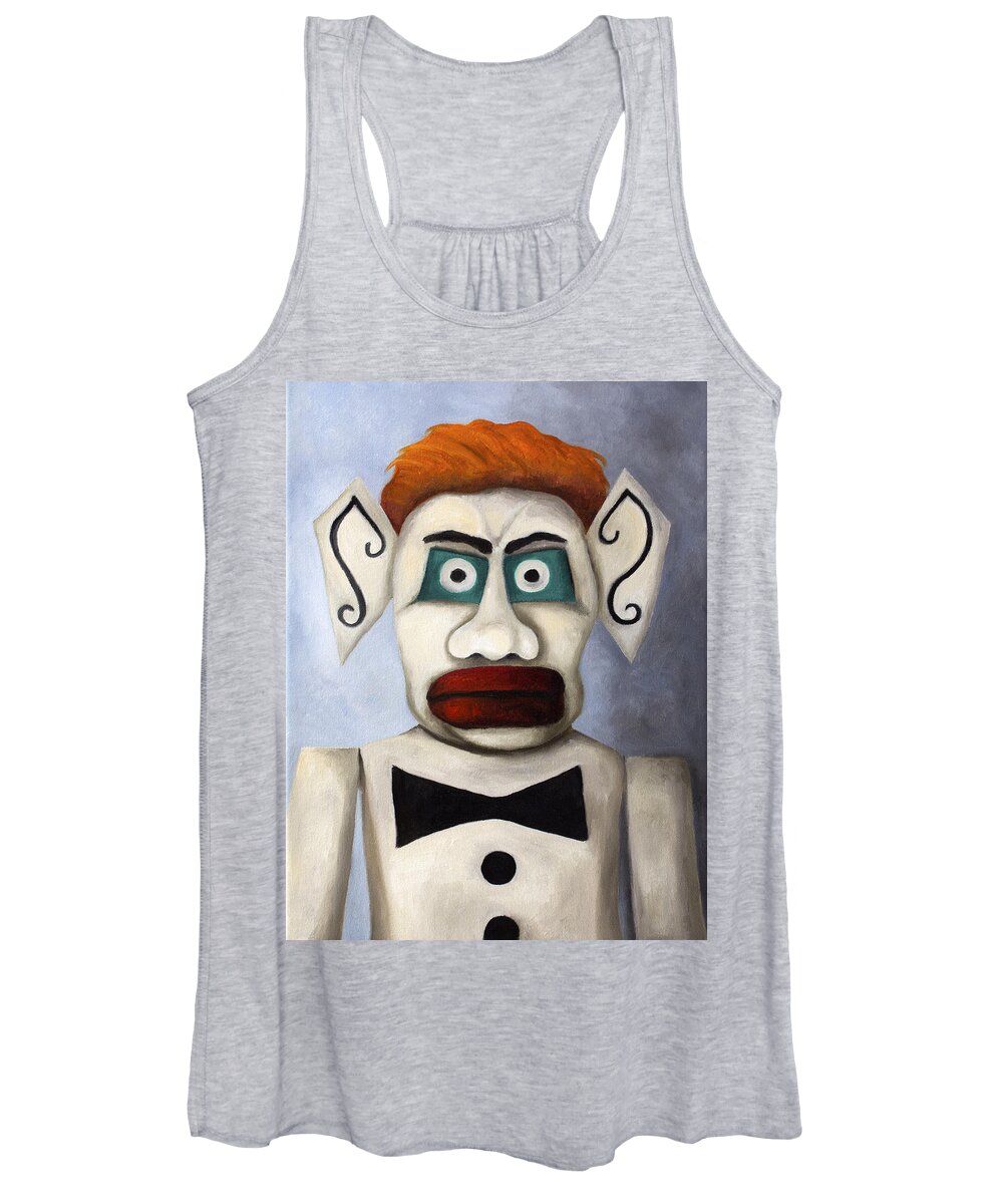 Zozobra Women's Tank Top featuring the painting Zozobra of Santa Fe by Leah Saulnier The Painting Maniac