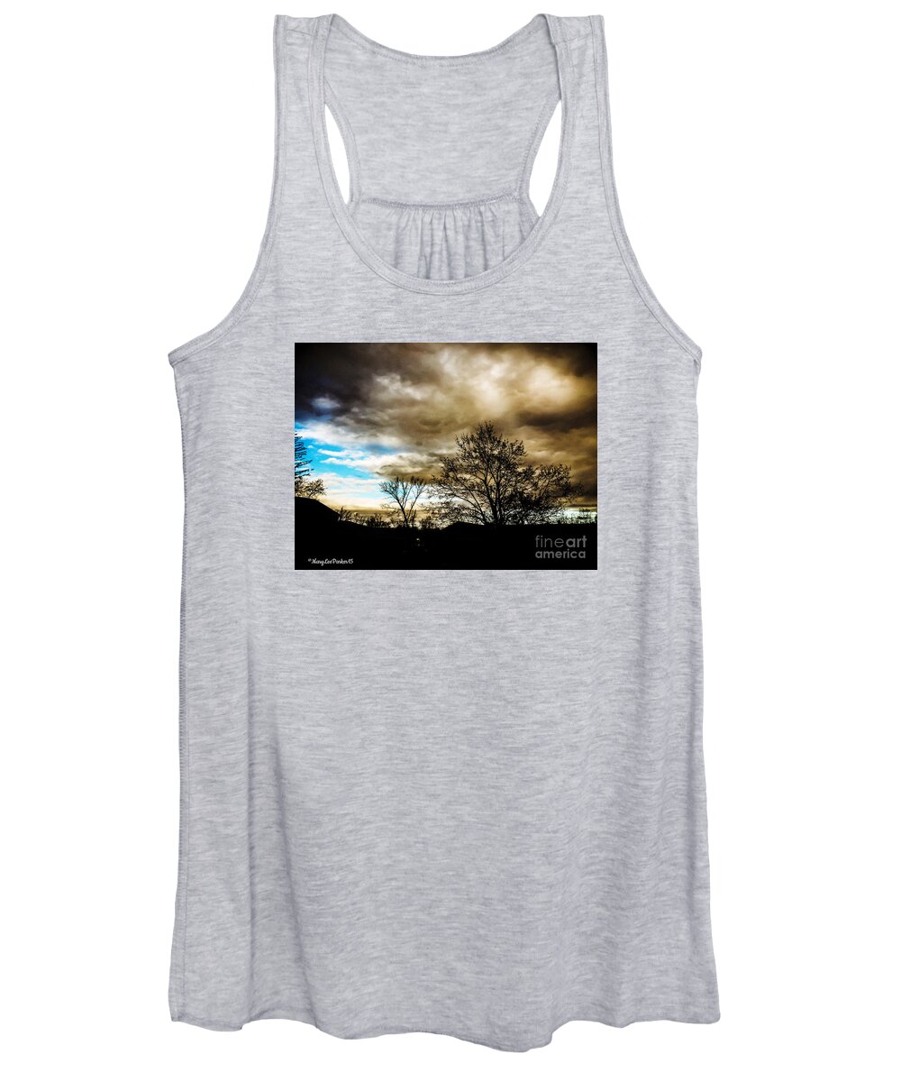 Photograph Women's Tank Top featuring the mixed media Storm Coming by MaryLee Parker