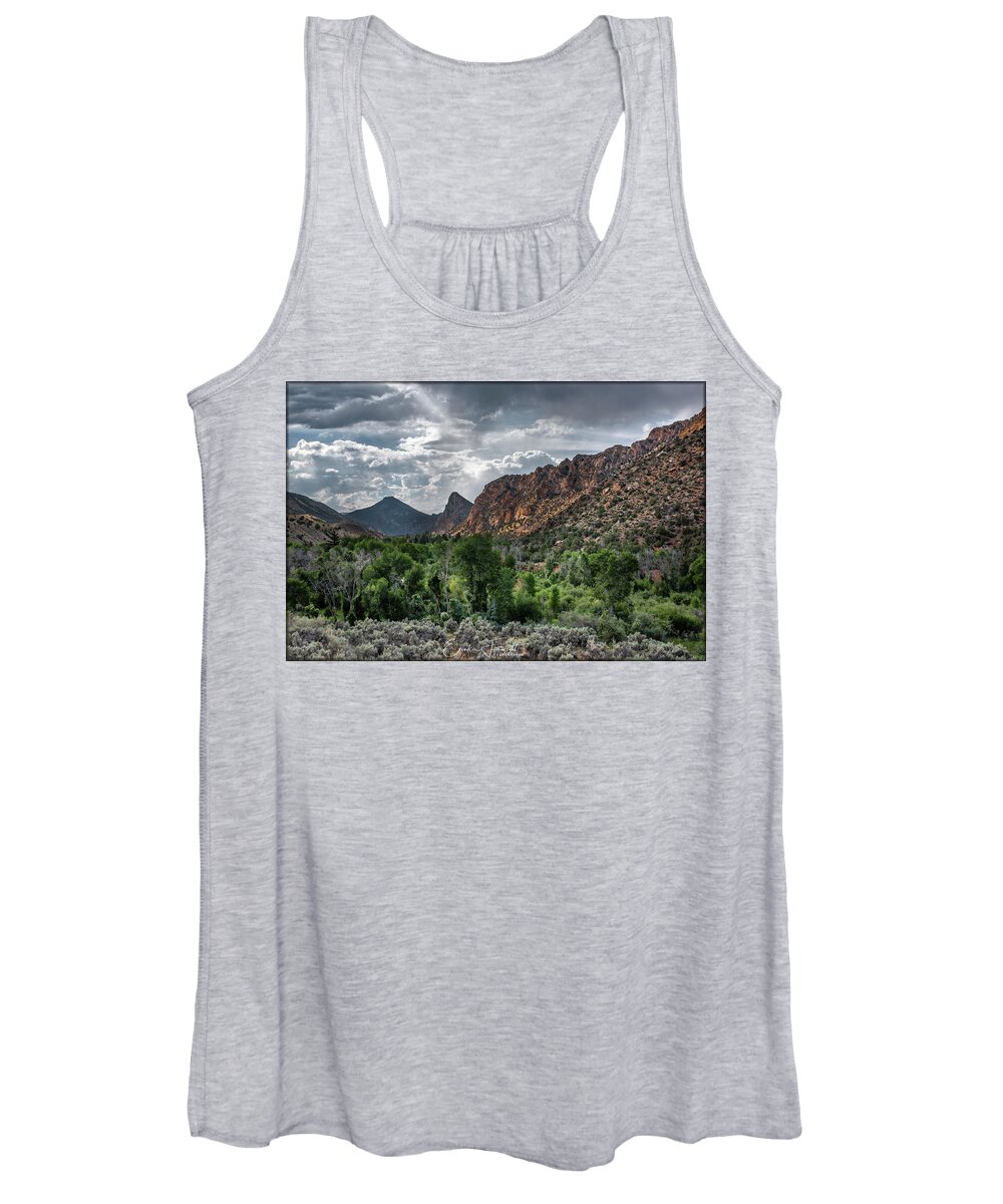 Wyoming Women's Tank Top featuring the photograph Along the Way #1 by Erika Fawcett
