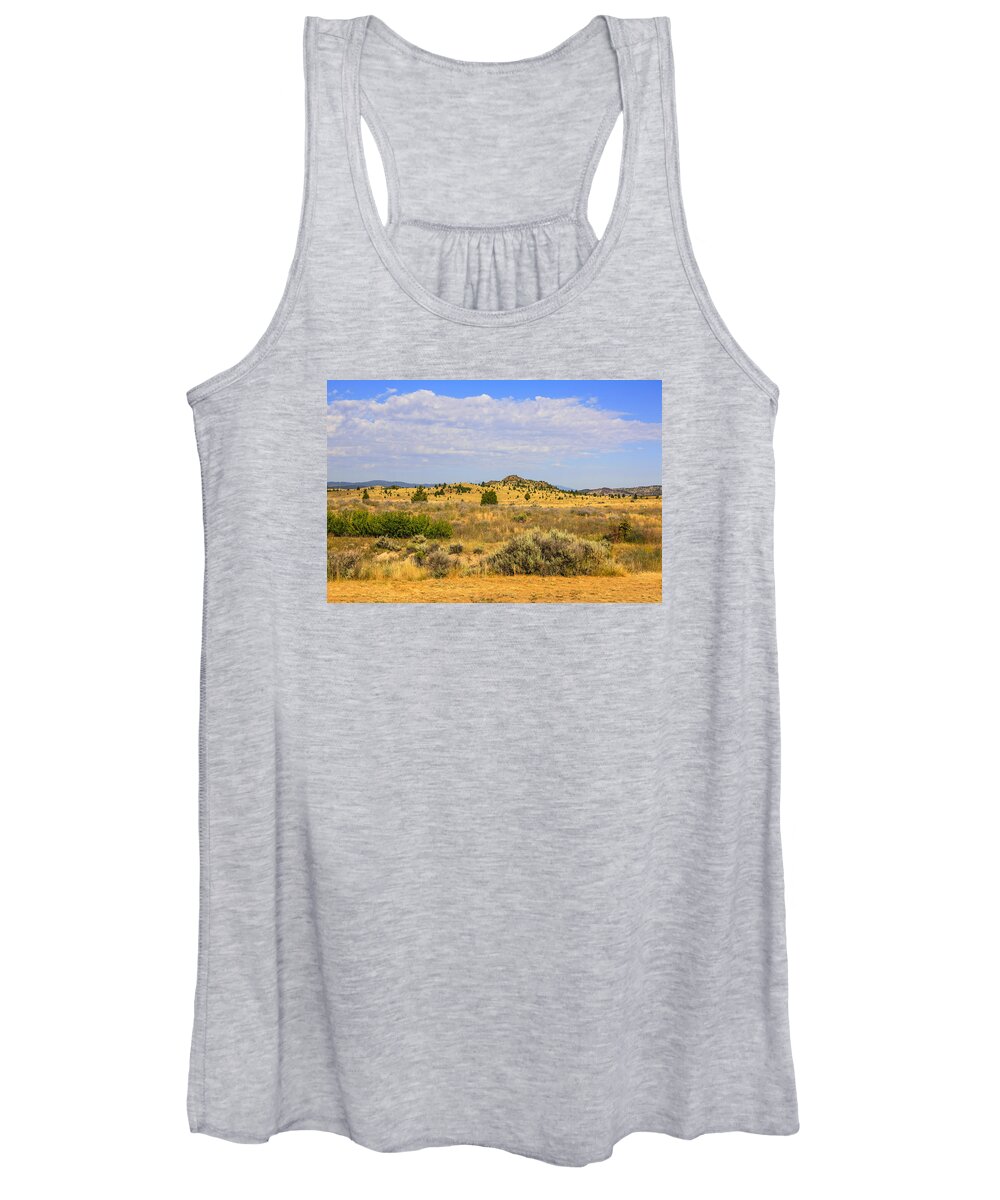 Montana; Plains; Big; Sky; Country; Mt; America; Usa; North-west; State; Scenery; Backdrop; Landscape; Setting; Spectacle; Vista; View; Panorama; Scene; Setting; Terrain; Location; Outlook; Sight; Flora; Clouds; Sagebrush Women's Tank Top featuring the photograph Big Sky Country #2 by Chris Smith
