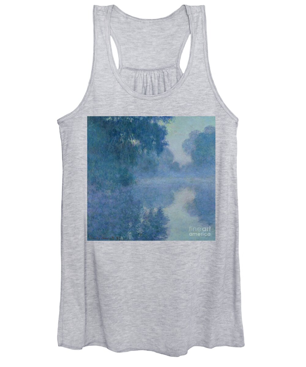 Impressionist Women's Tank Top featuring the painting Branch of the Seine near Giverny by Claude Monet