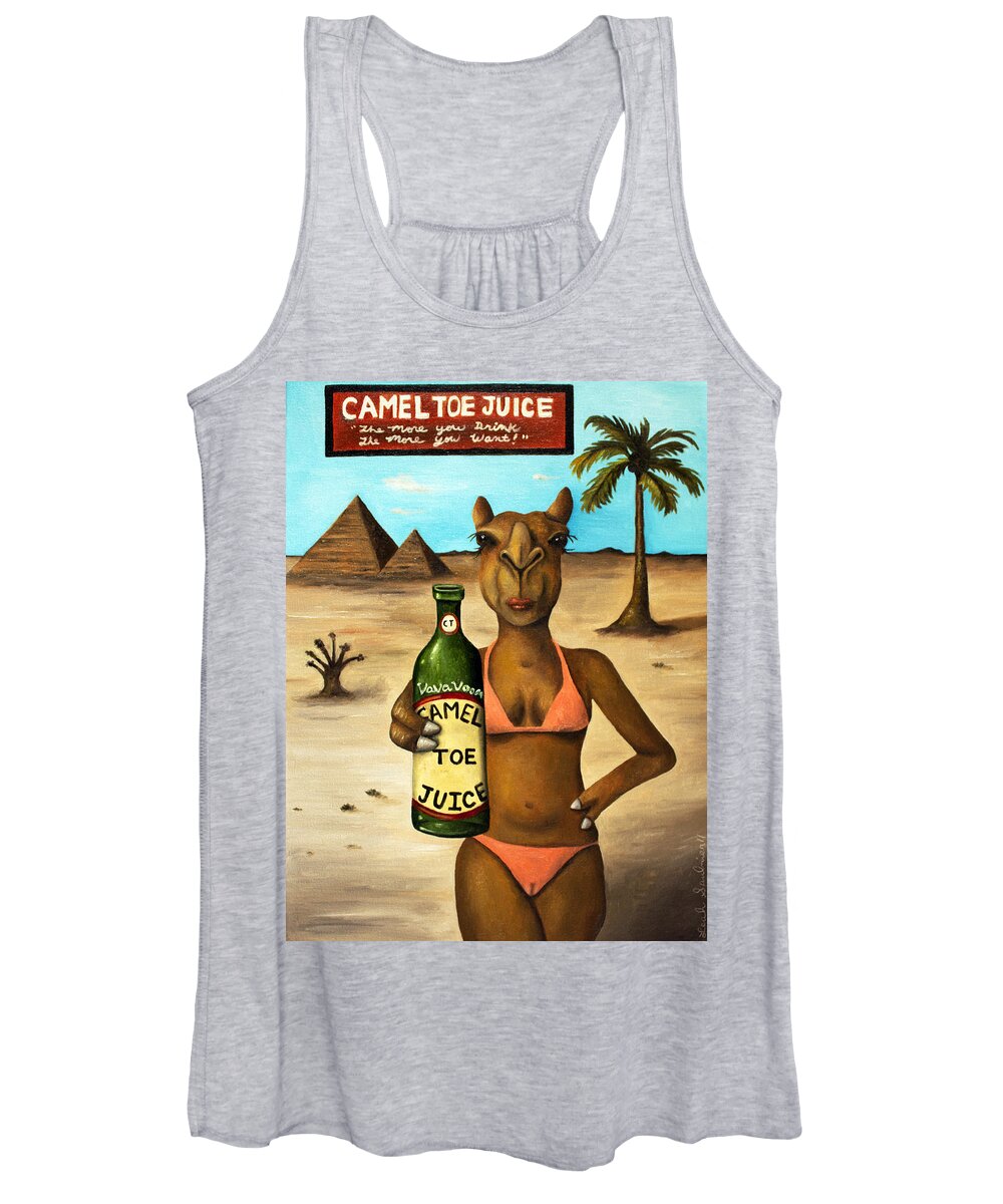Camel Women's Tank Top featuring the painting Camel Toe Juice #1 by Leah Saulnier The Painting Maniac