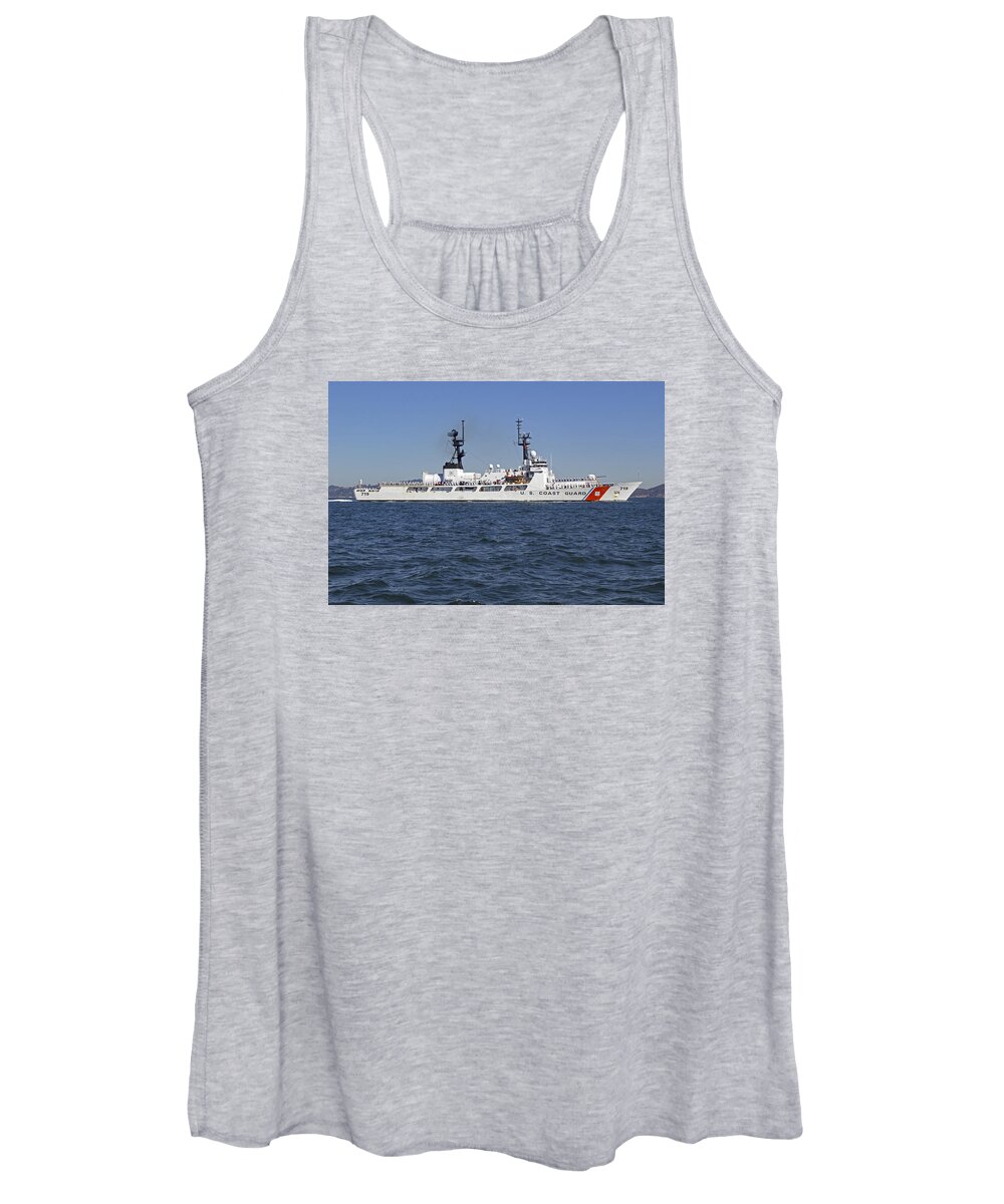 United States Coast Guard Women's Tank Top featuring the photograph CGC Boutwell whec 719 #1 by Rick Pisio