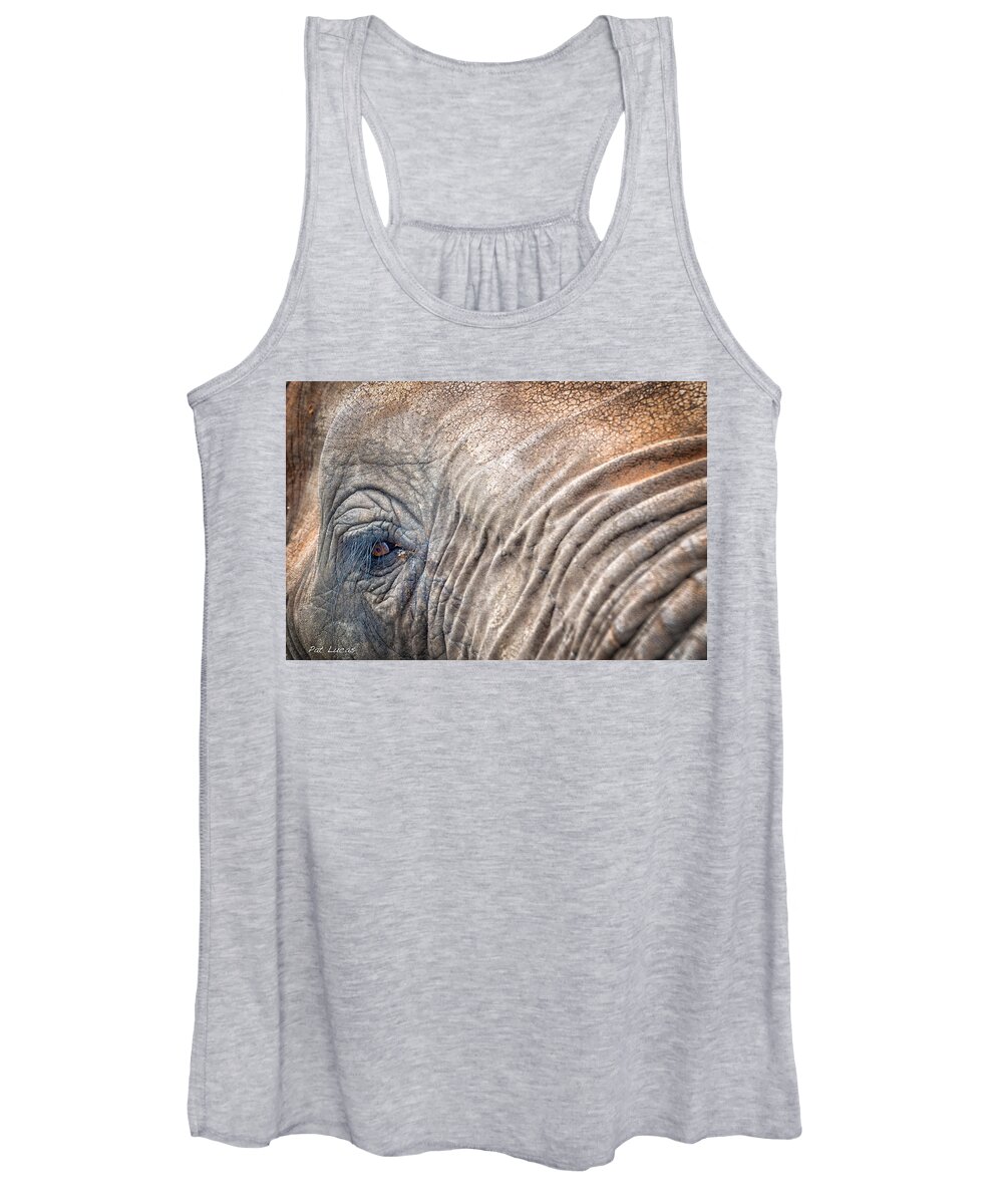 Elephant Women's Tank Top featuring the photograph Elephant 1 #2 by Pat Lucas
