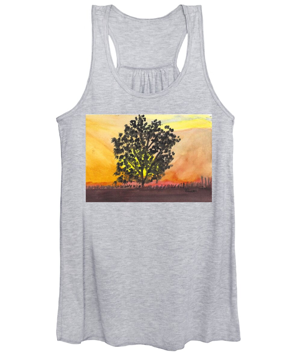 Watercolor Women's Tank Top featuring the painting Serenity by Ali Baucom