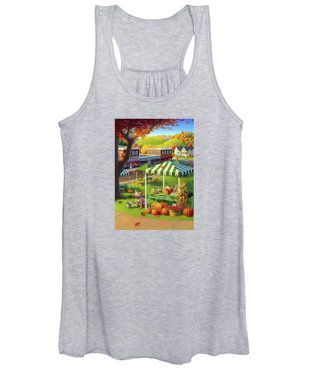 Farmer's Market Women's Tank Top featuring the painting Green Living by Robin Moline