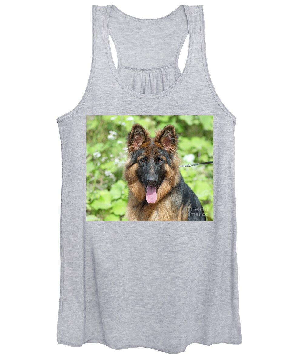 Wolfhound Women's Tank Top featuring the photograph GSD by Esko Lindell