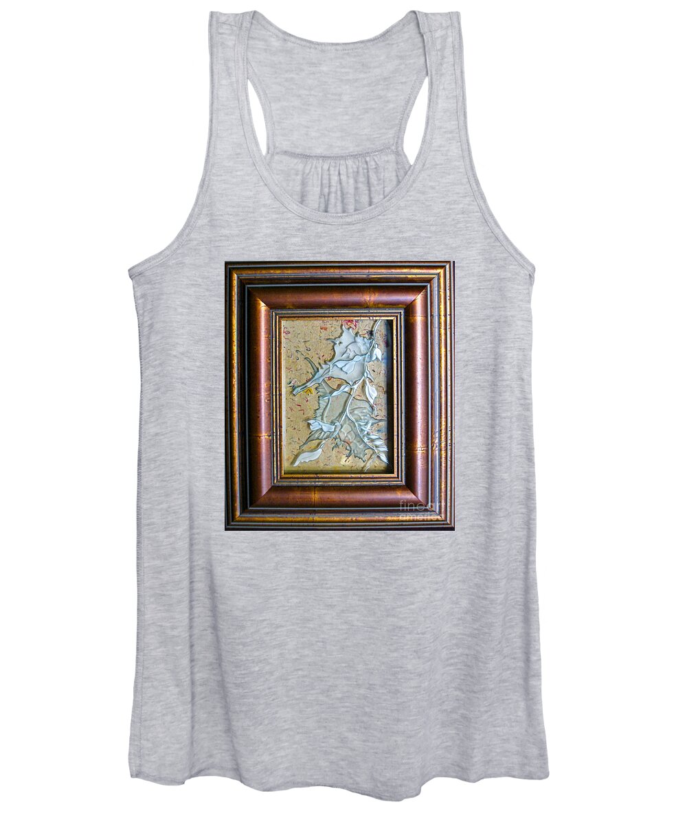 Red Women's Tank Top featuring the glass art Remnants of the Sea by Alone Larsen