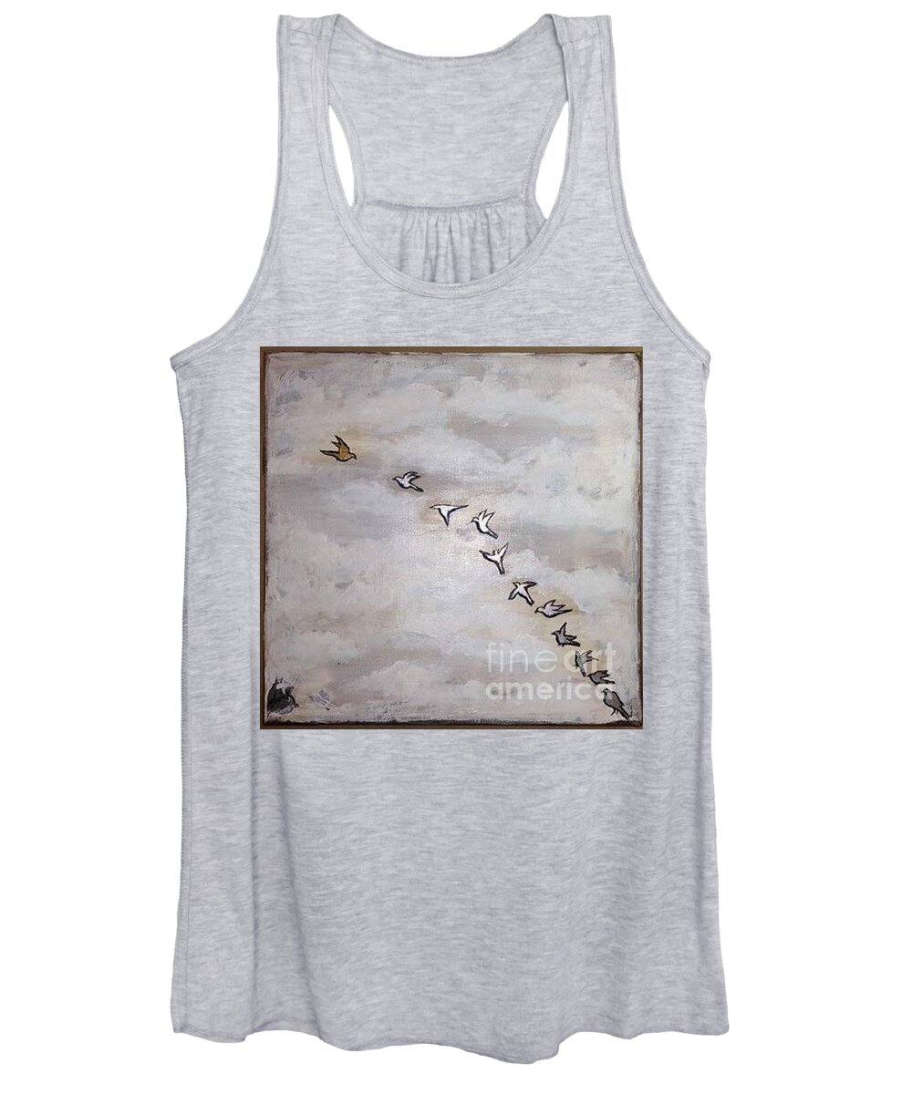 Birds Women's Tank Top featuring the painting 1 by M J Venrick