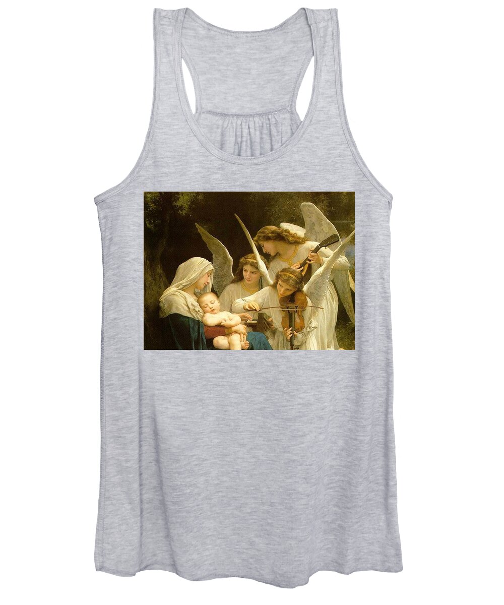 Nativity Women's Tank Top featuring the painting Madonna and Child by William Bouguereau