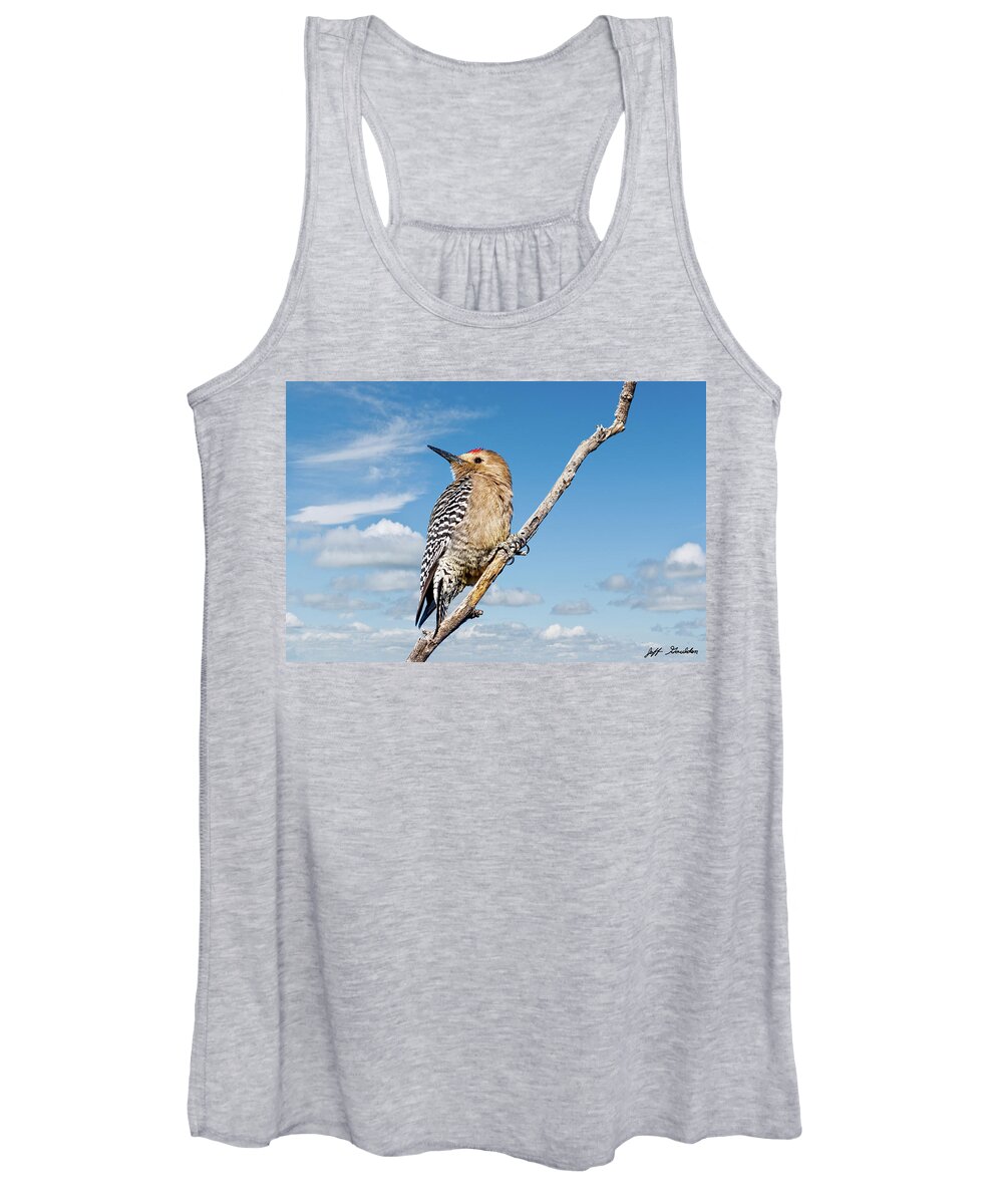 Animal Women's Tank Top featuring the photograph Male Gila Woodpecker #2 by Jeff Goulden